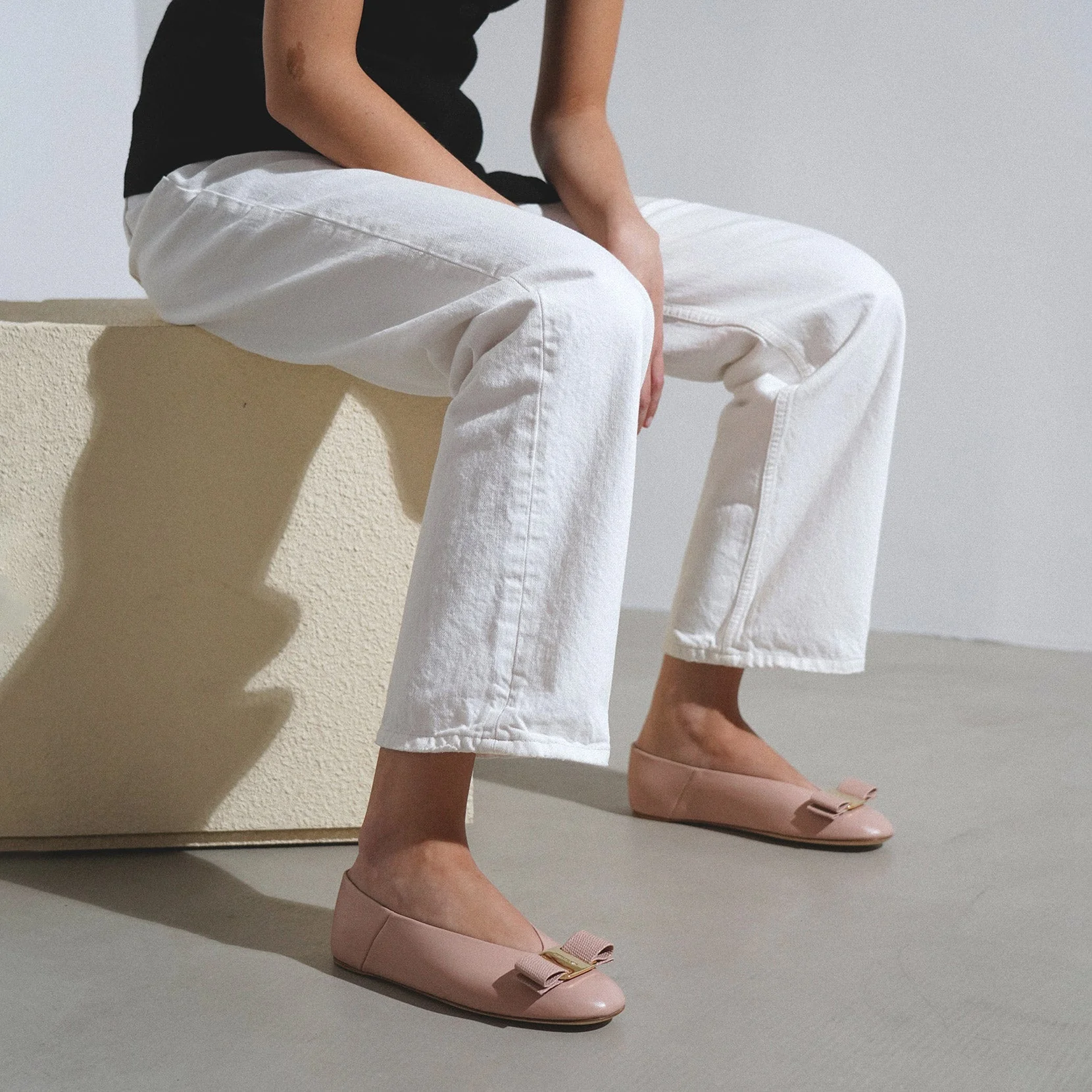 Vanna beige leather ballerinas - Image 6