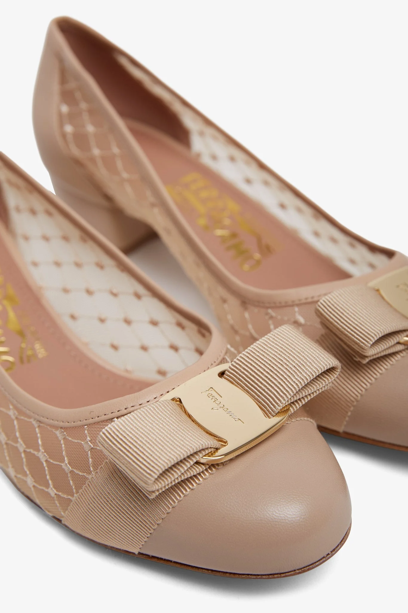 Vara beige mesh pumps - Image 4