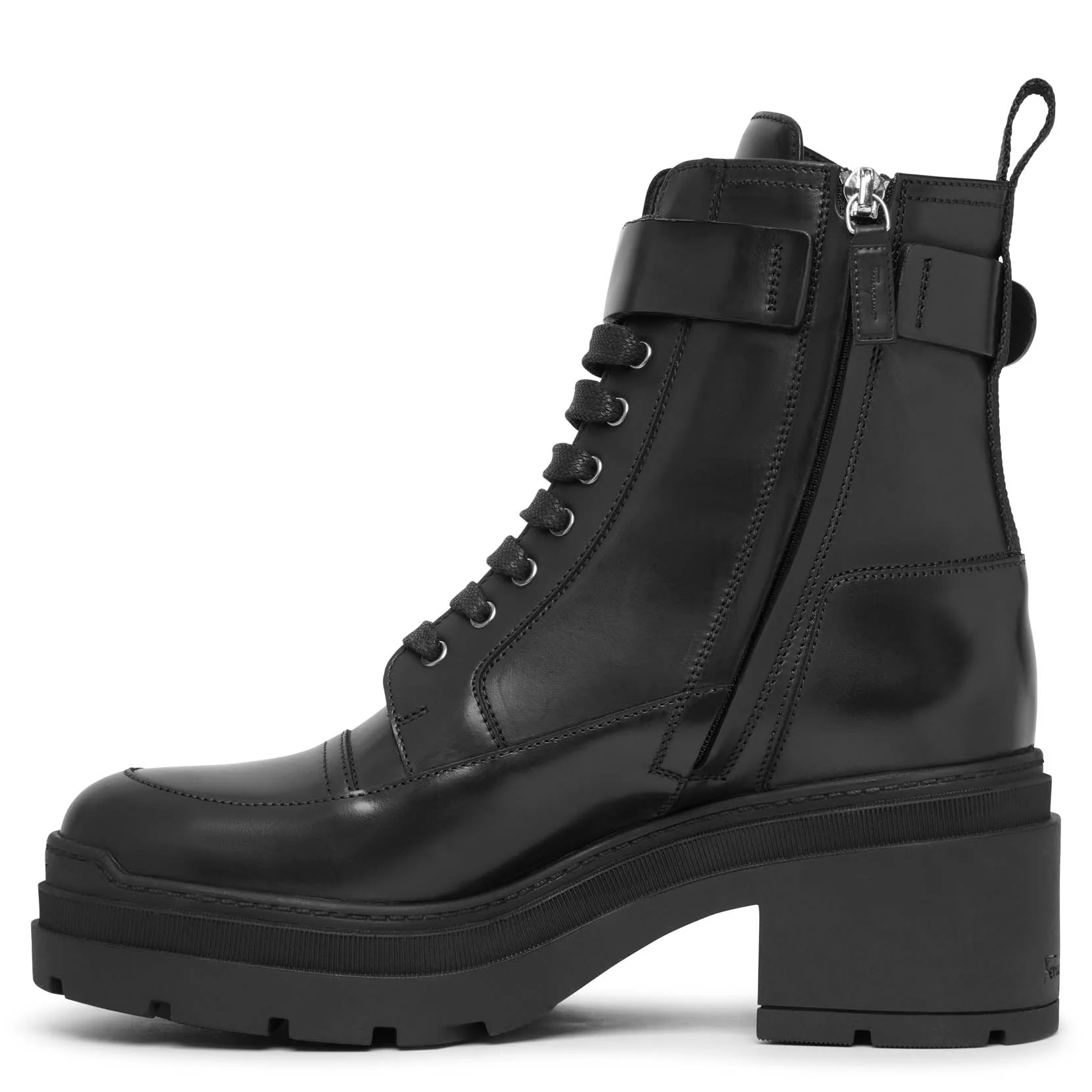 Vara bow black leather ankle boots - Image 5