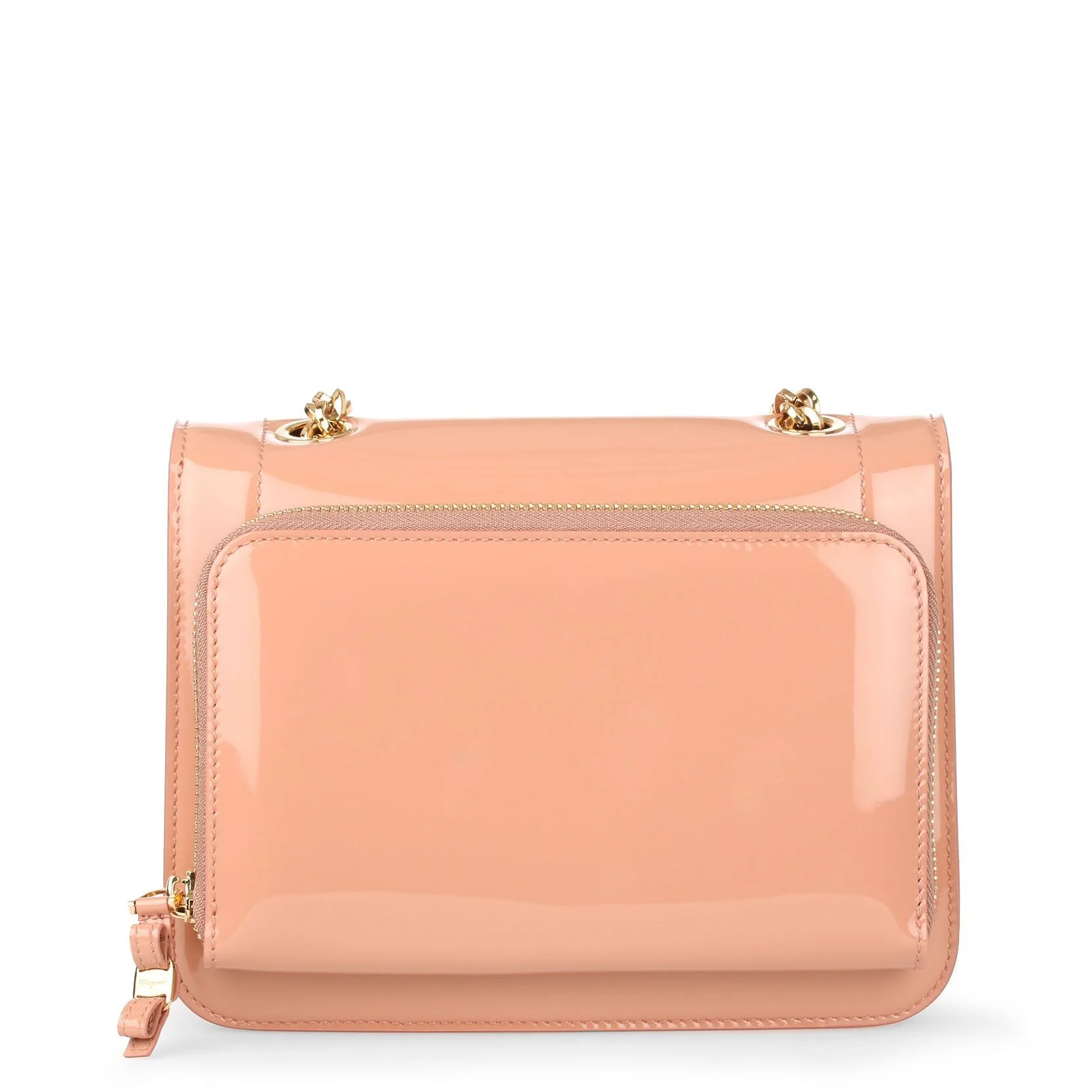 Vara nude patent leather shoudler bag - Image 3