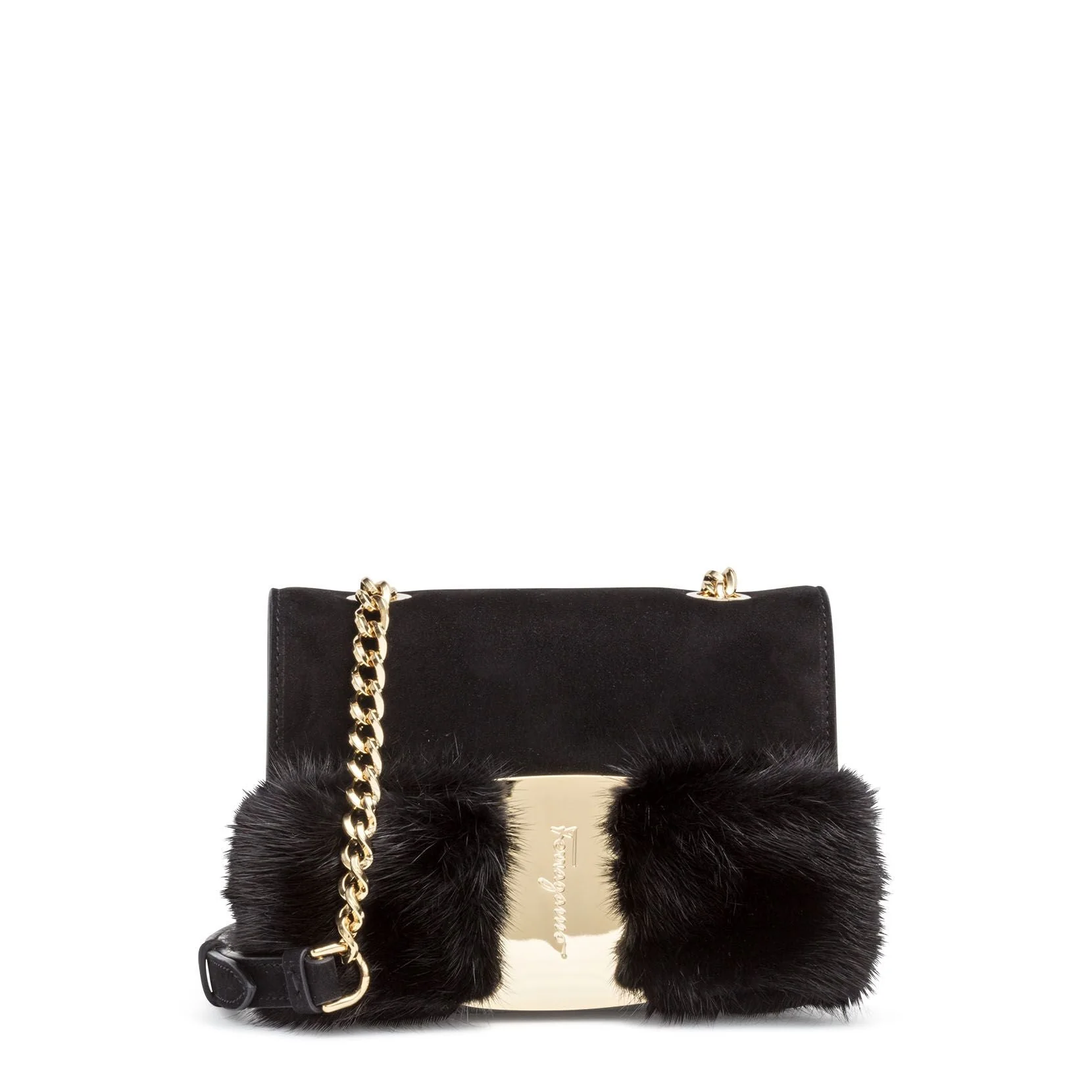 Vara Rainbow black mink bow bag - Image 2