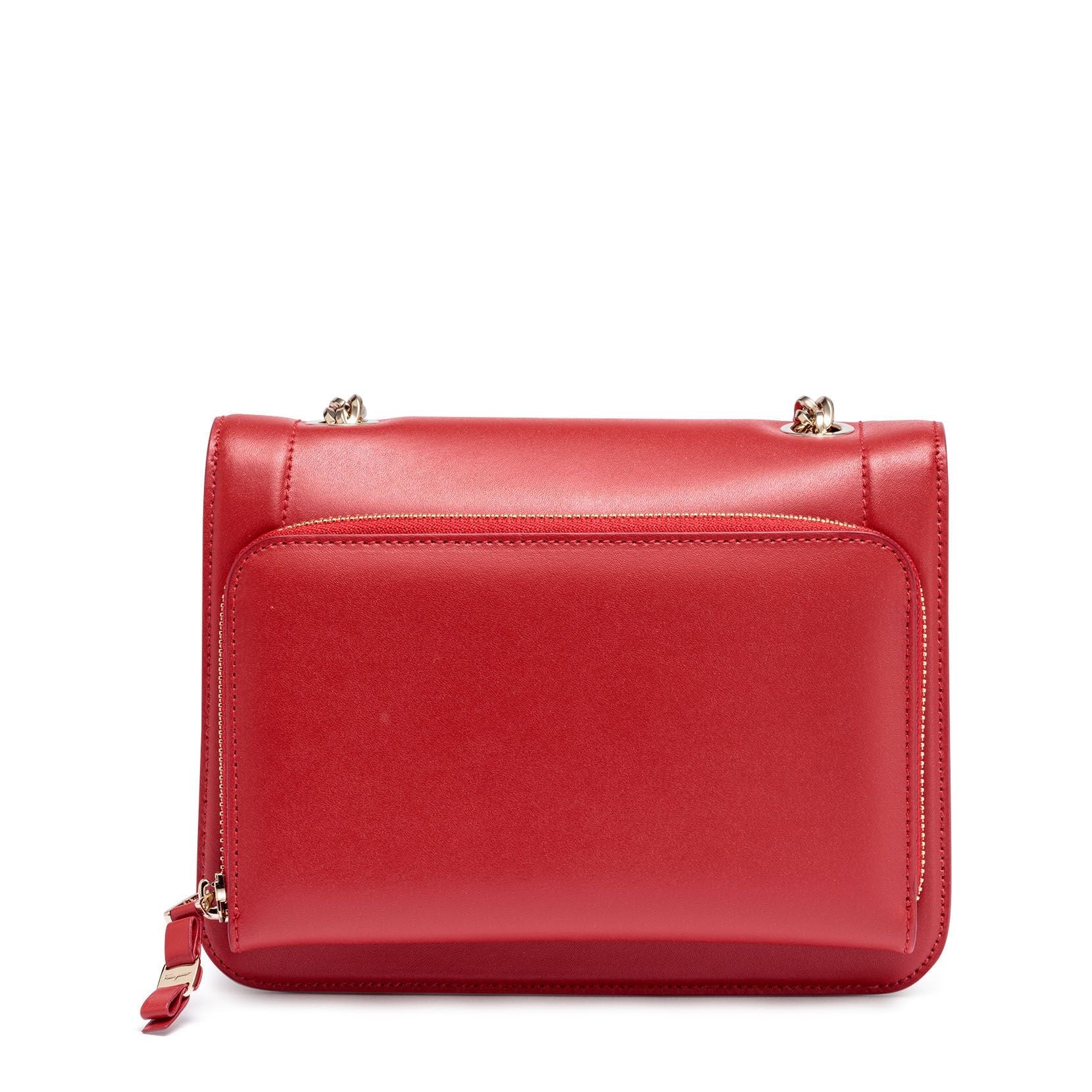 Vara red leather shoulder bag - Image 3