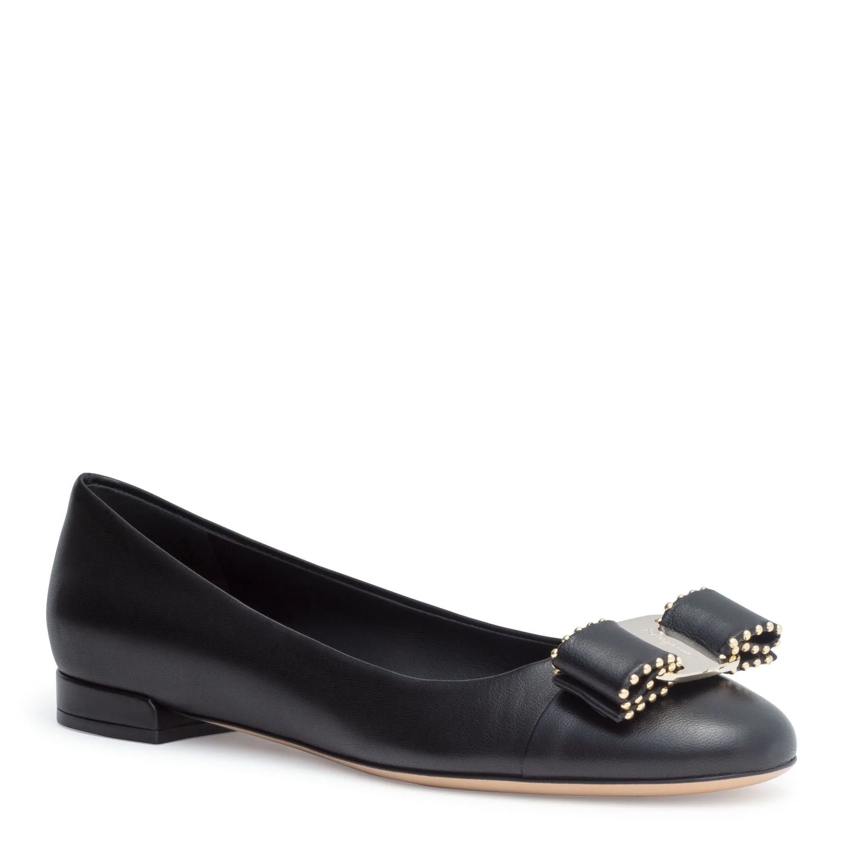 Varina 10 black gold stud flats - Image 2