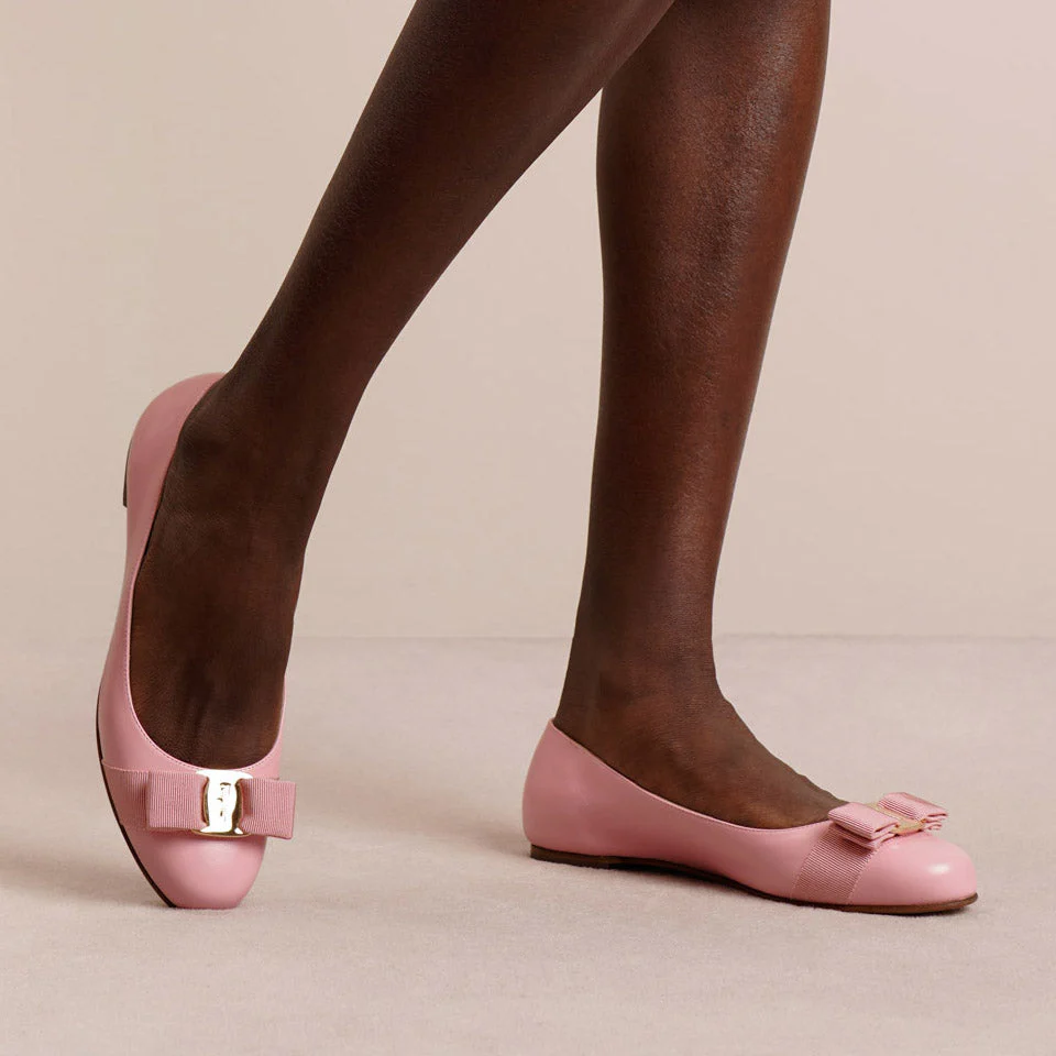 Varina 22 pink leather ballerinas - Image 6