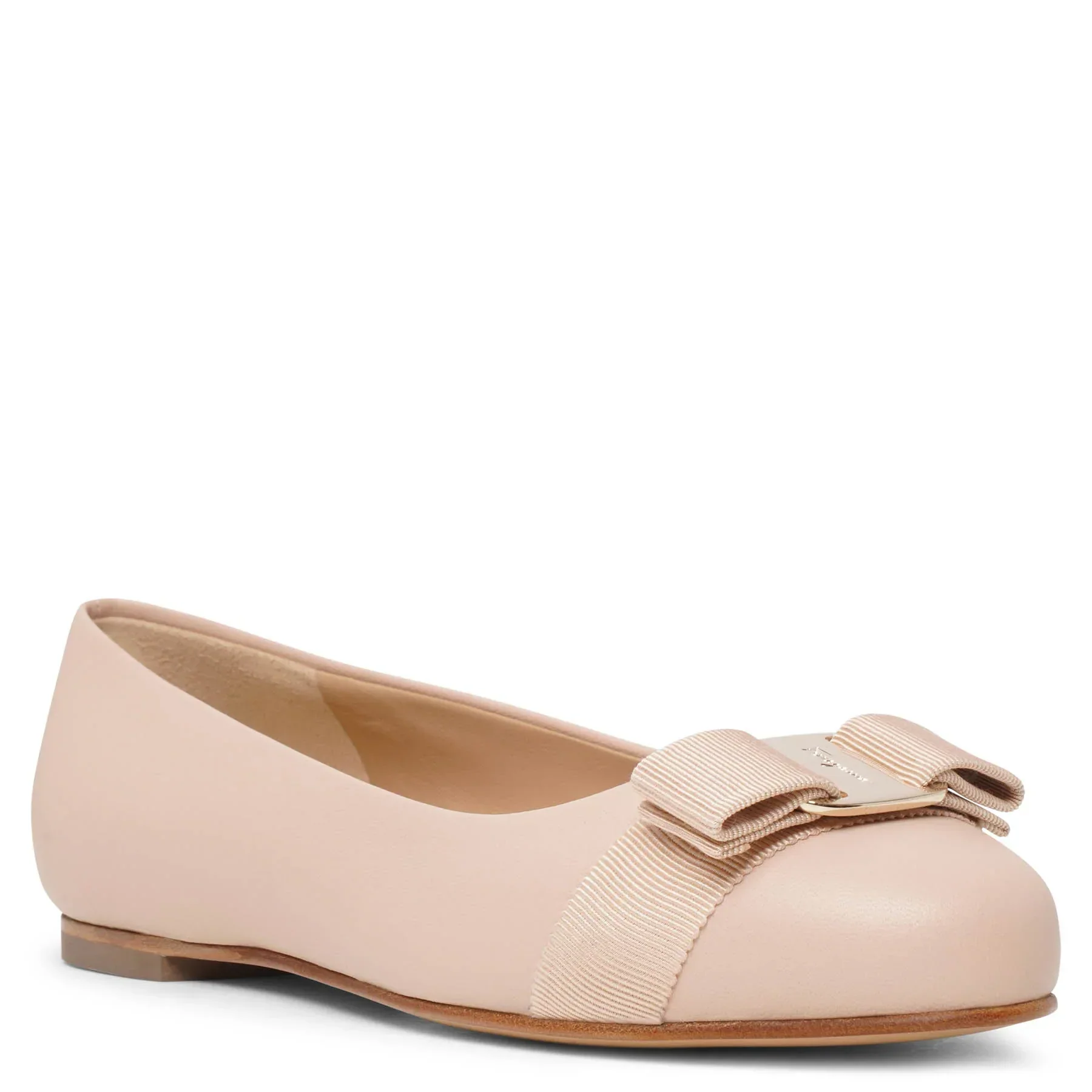 Varina nude leather ballerinas - Image 3
