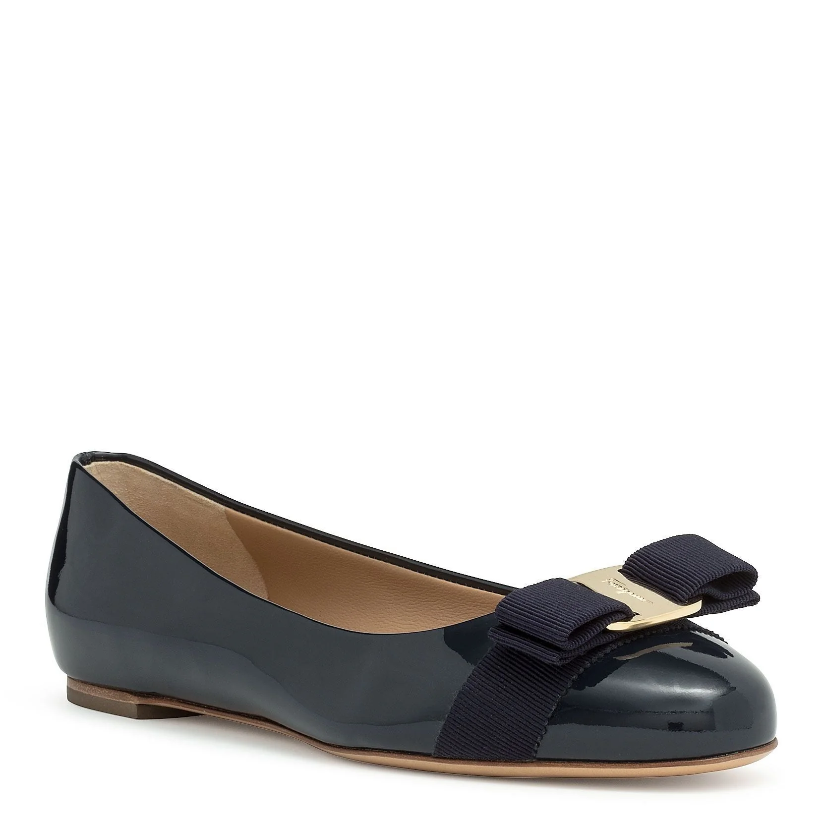 Varina patent oxford blue ballerinas - Image 2