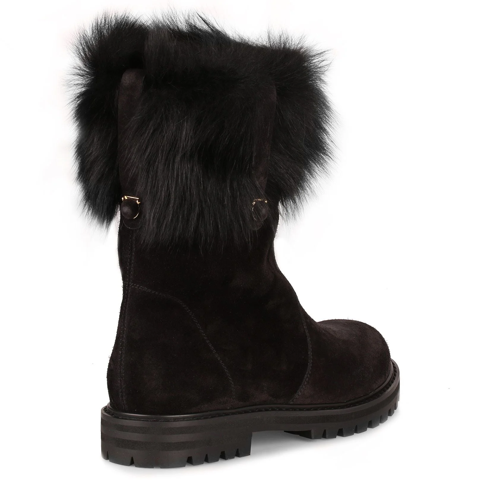 Vasto black suede and fur boot - Image 3