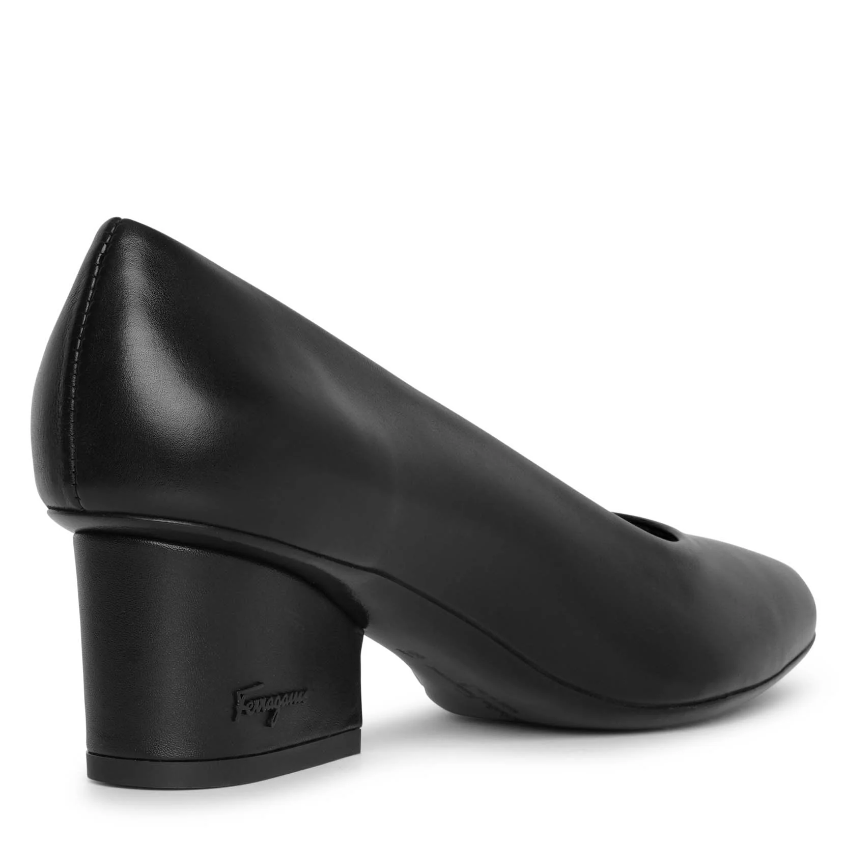 Velia 55 black leather pumps - Image 4