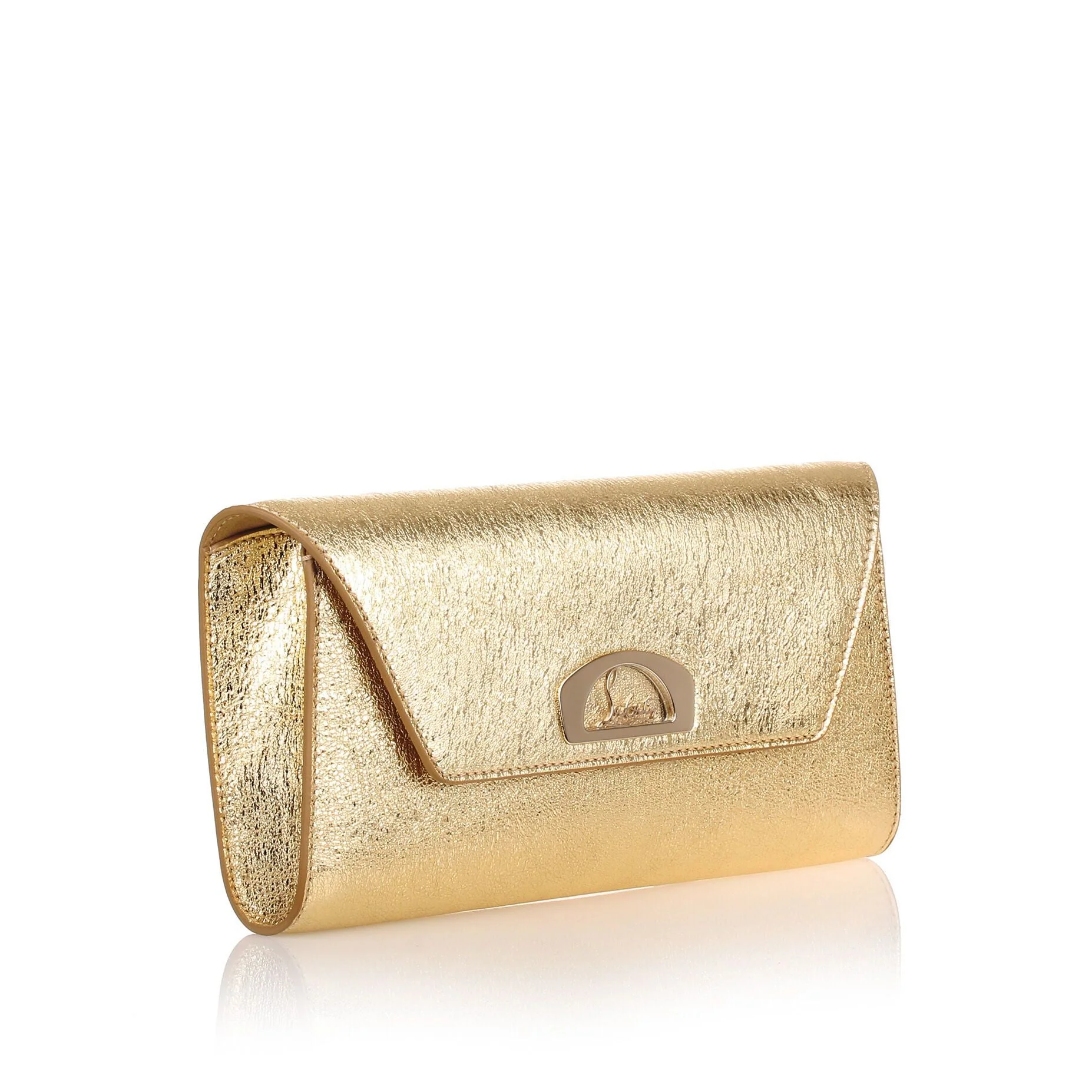 Vero Dodat gold leather clutch - Image 2