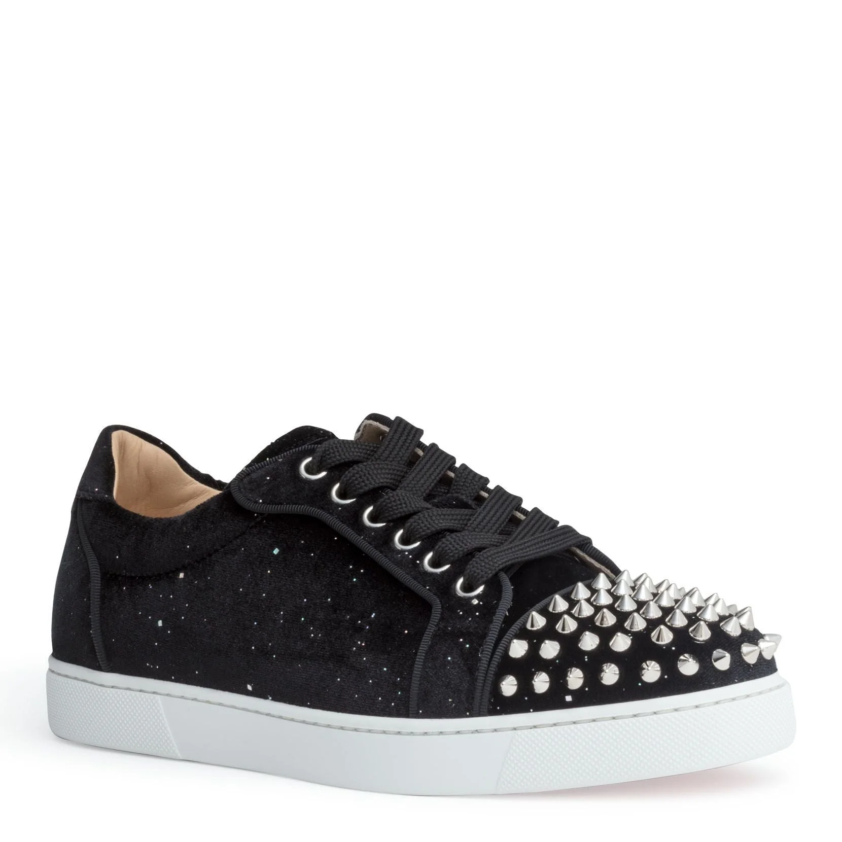 Vieira black velvet spike sneakers - Image 2