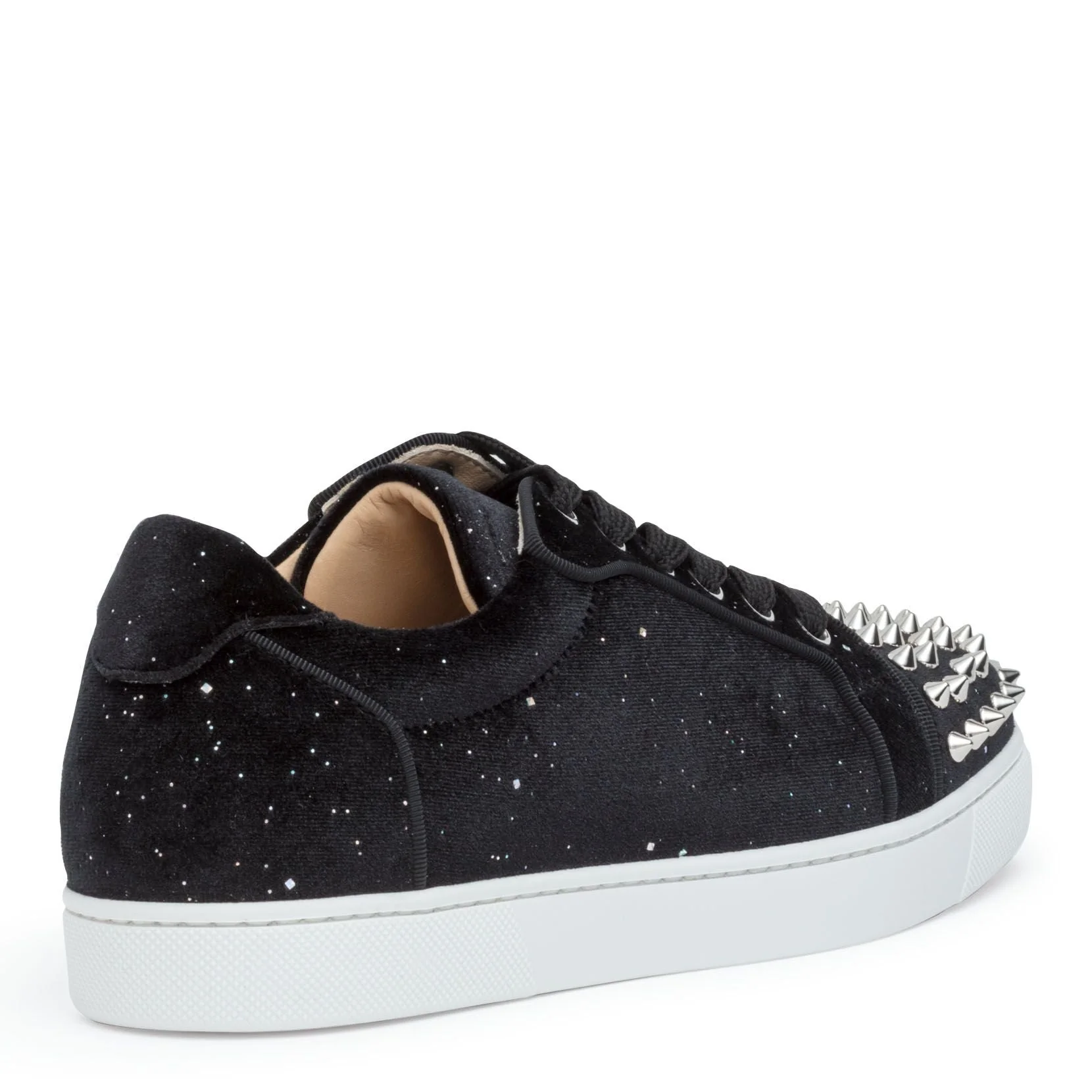 Vieira black velvet spike sneakers - Image 3
