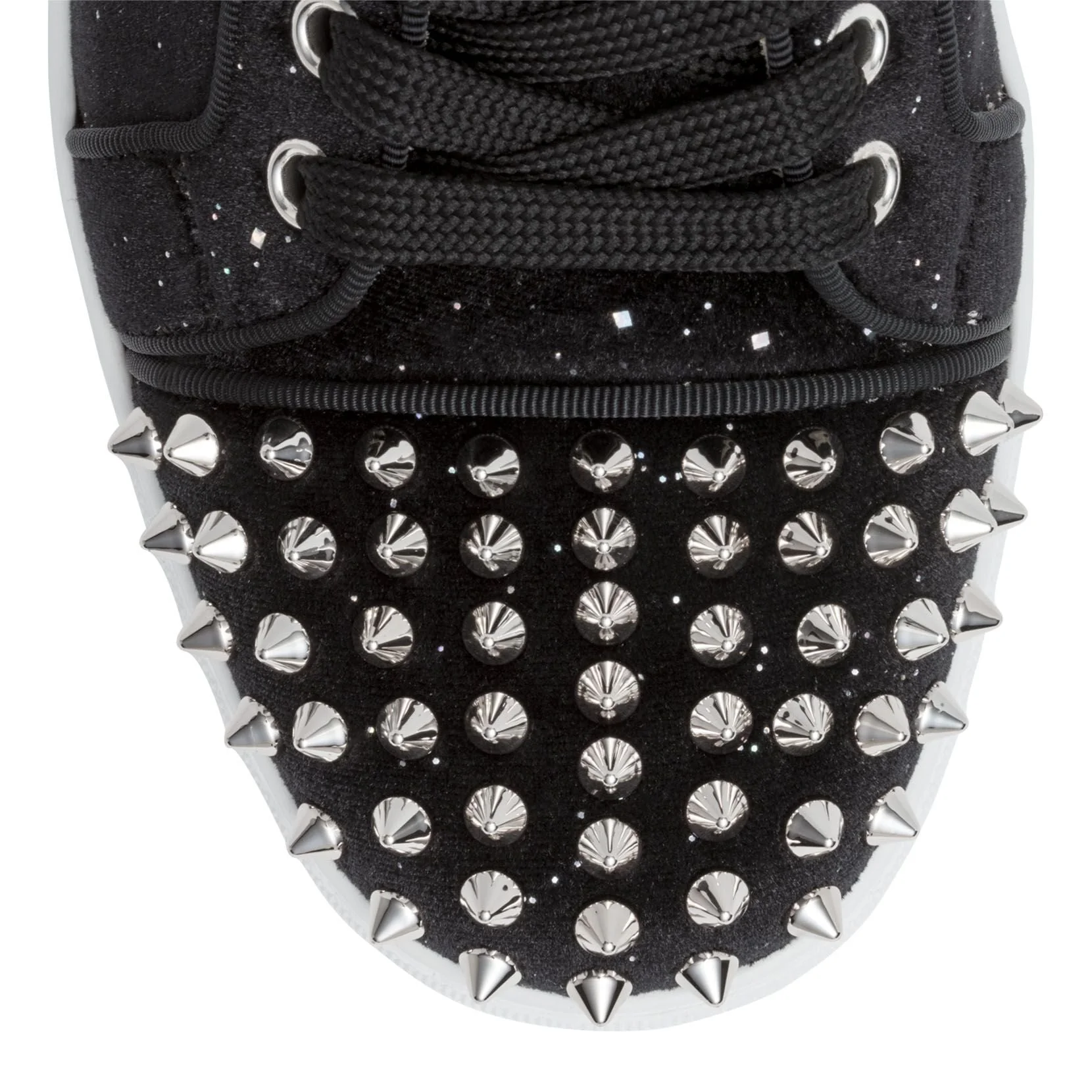 Vieira black velvet spike sneakers - Image 4