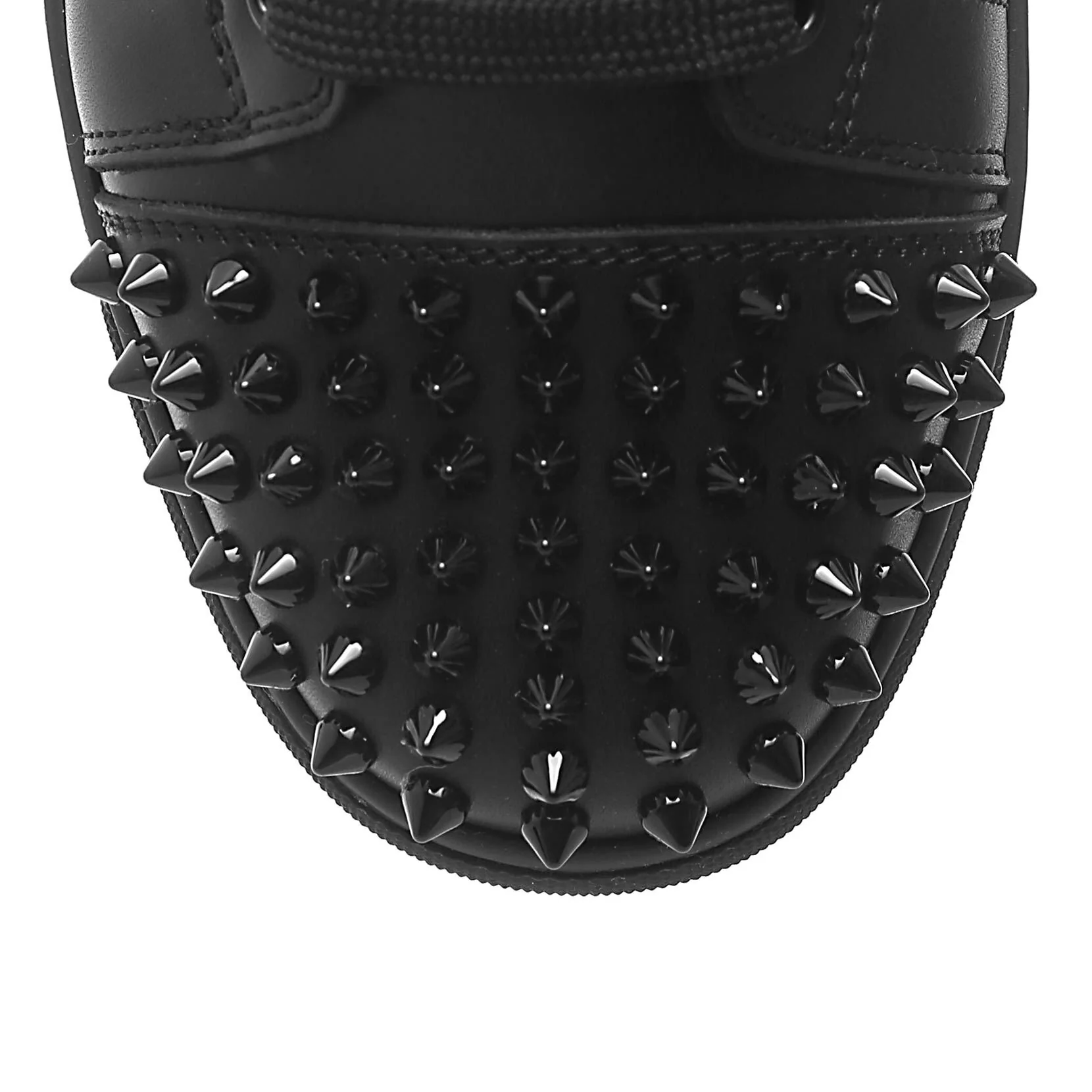 Vieira spikes black leather sneakers - Image 4