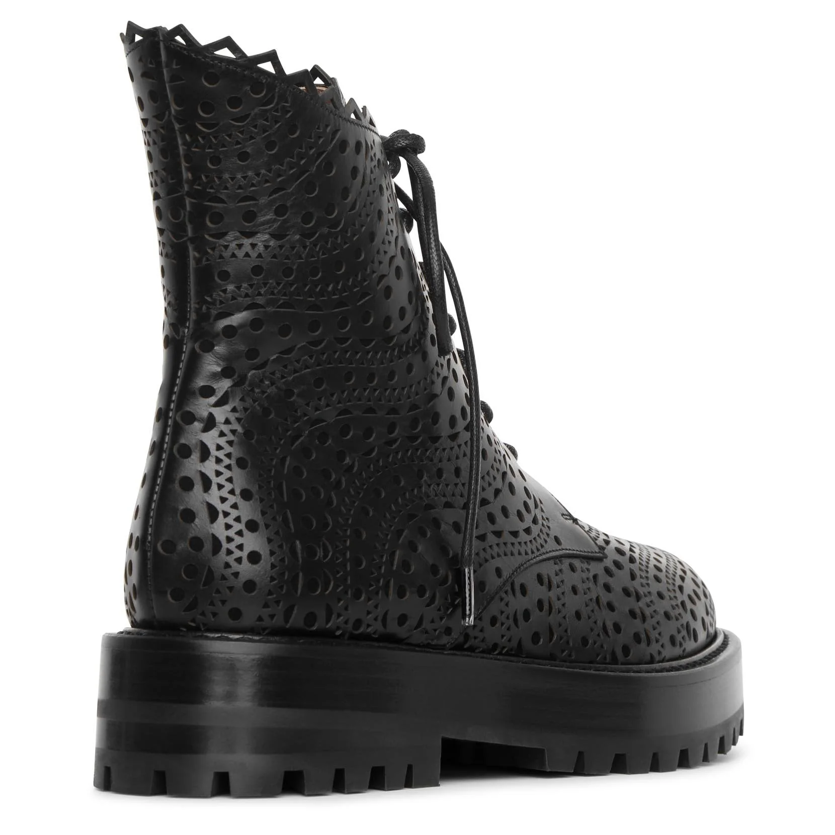 Vienne black leather flat boots - Image 3
