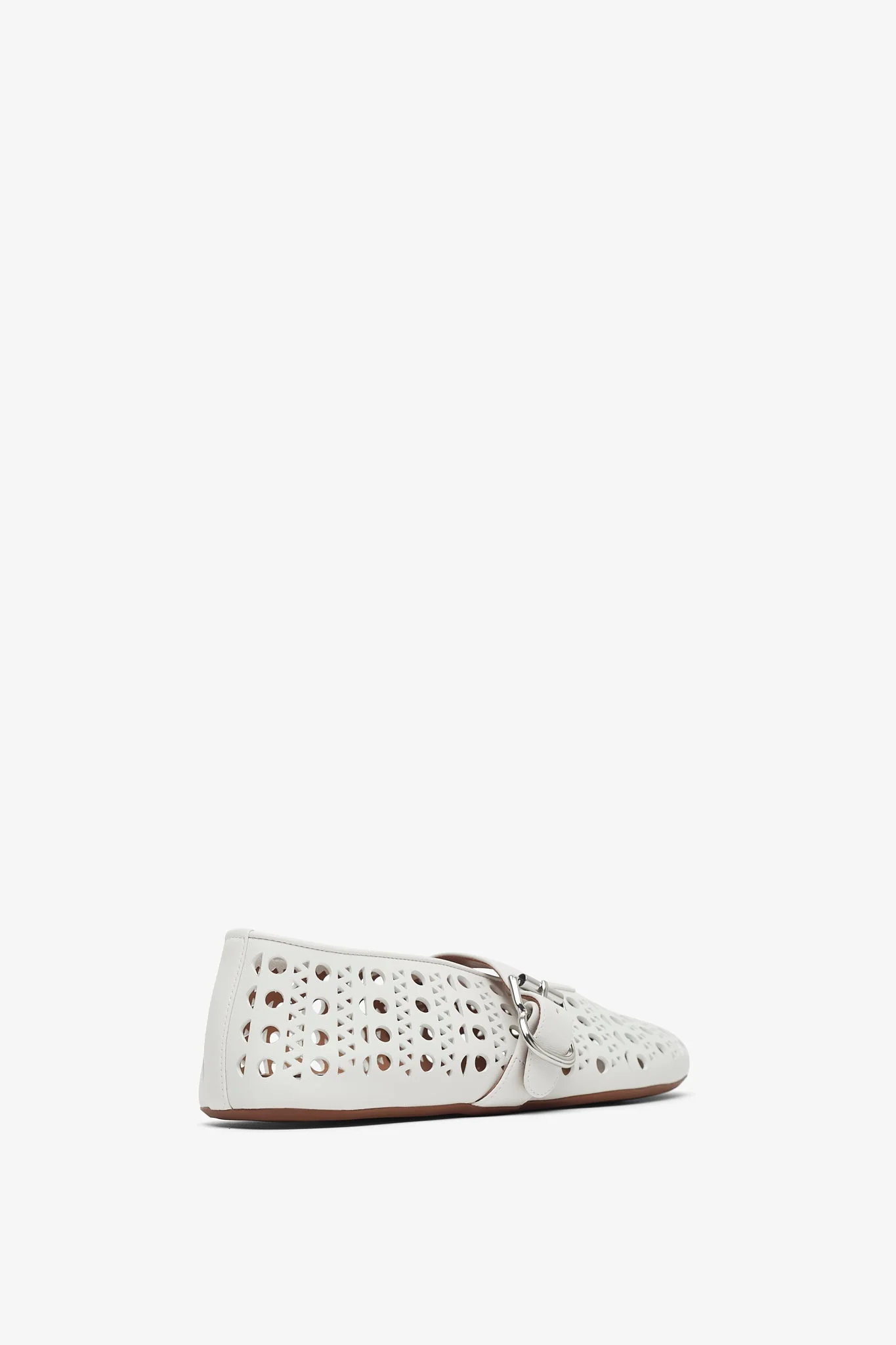 Vienne white leather ballet flats - Image 3