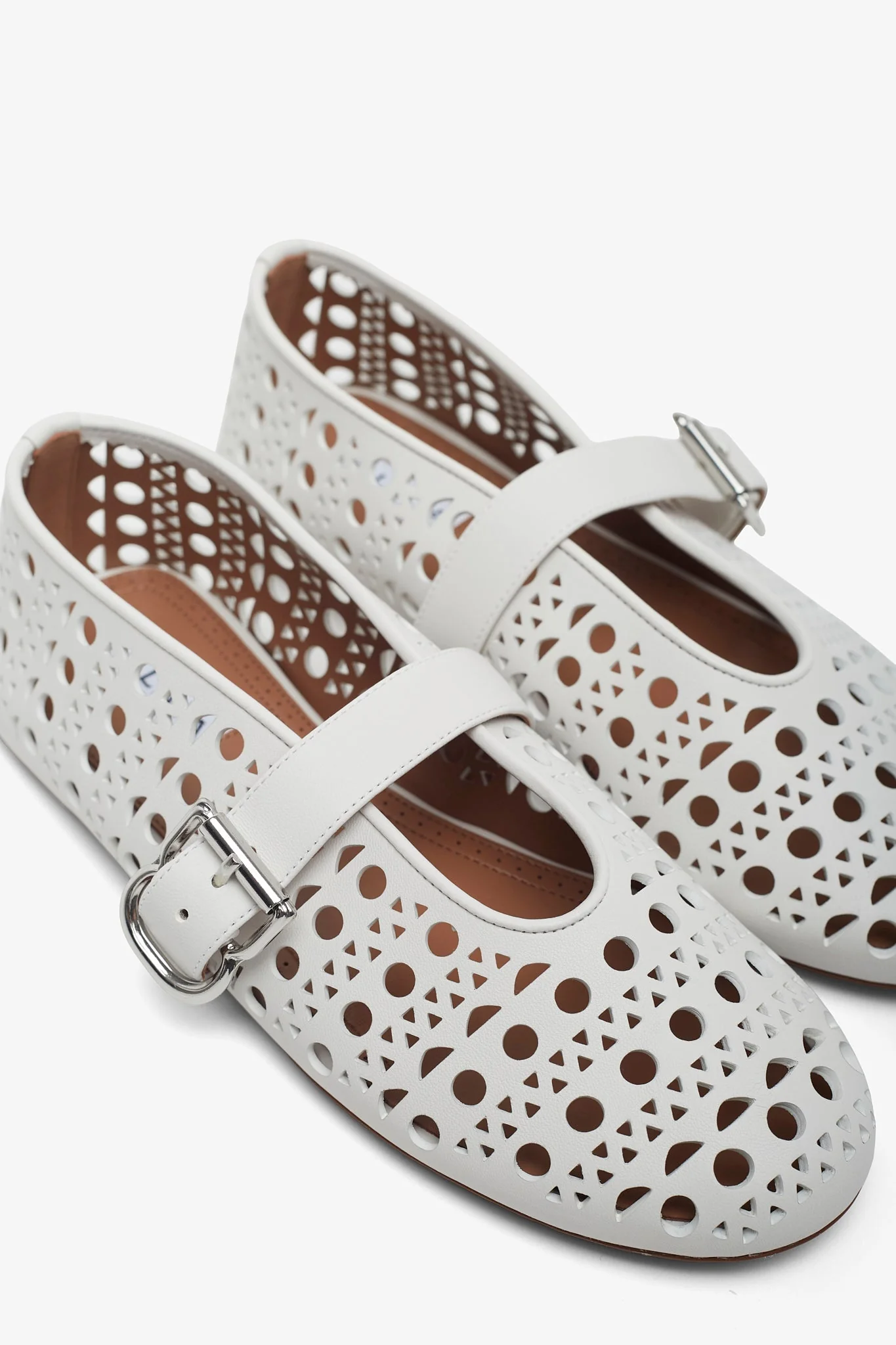 Vienne white leather ballet flats - Image 4