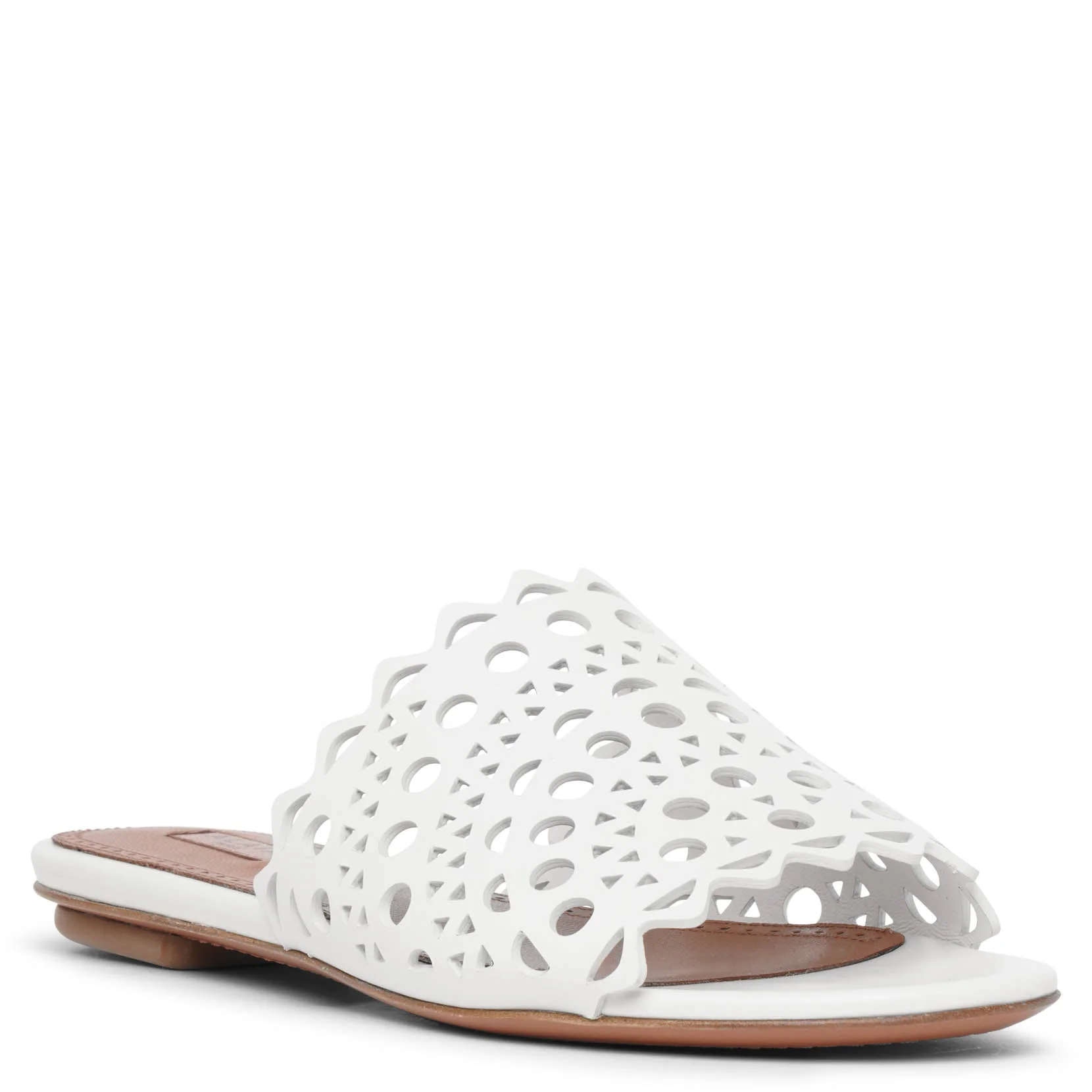 Vienne white leather mules - Image 3