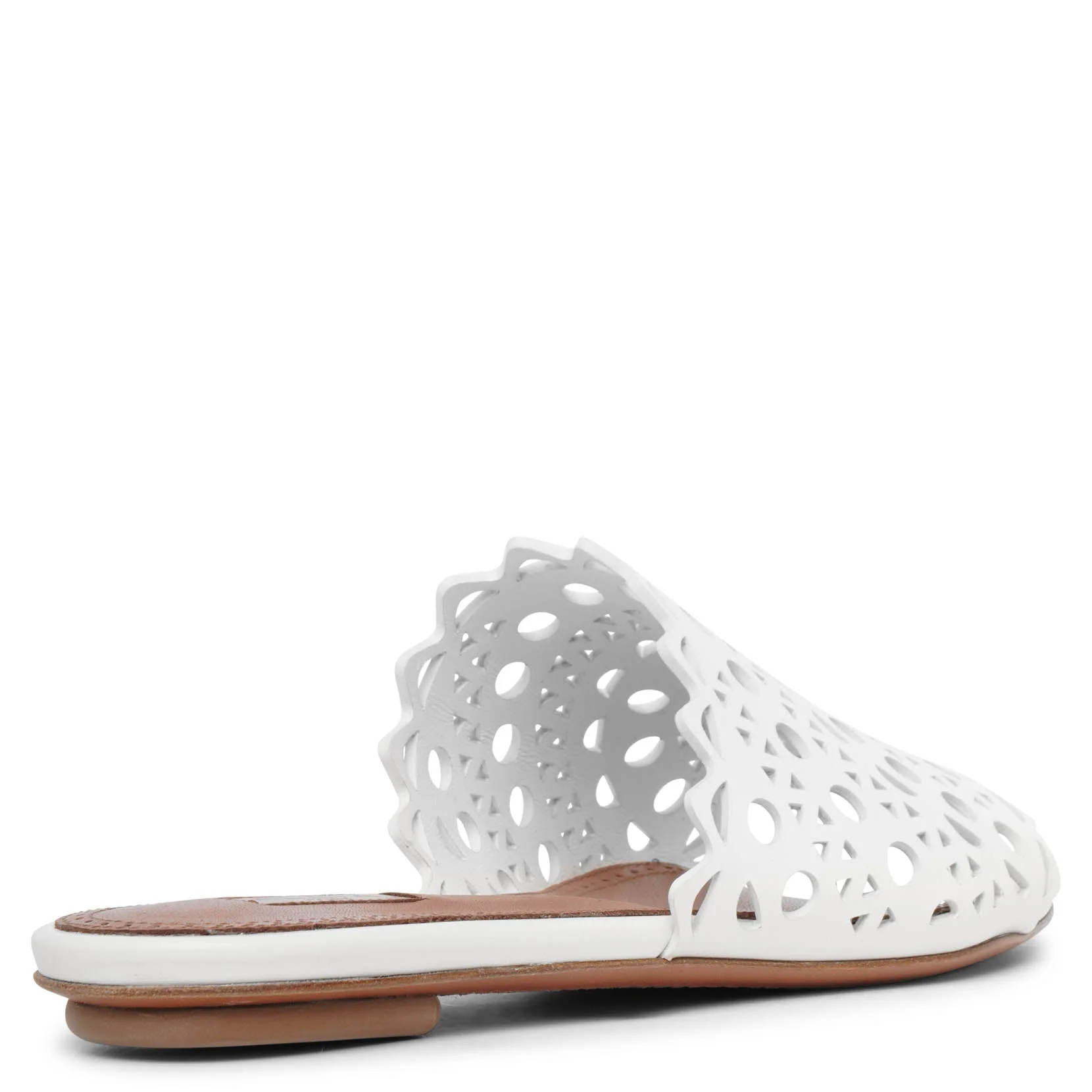 Vienne white leather mules - Image 4