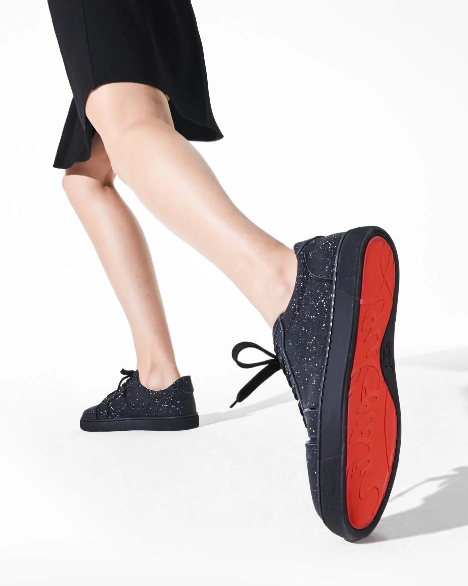 Vieira black glitter sneakers - Image 2