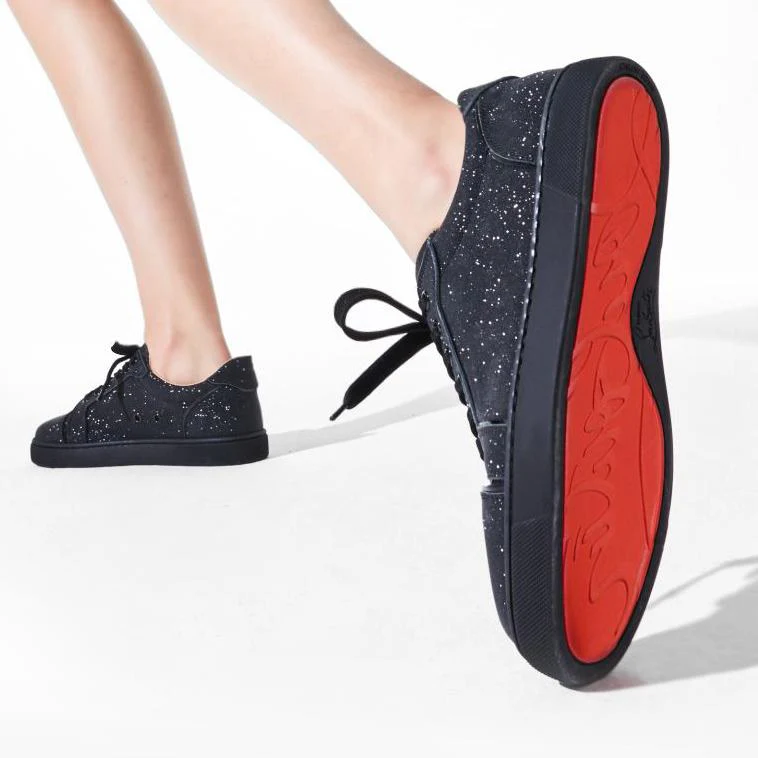 Vieira black glitter sneakers - Image 6