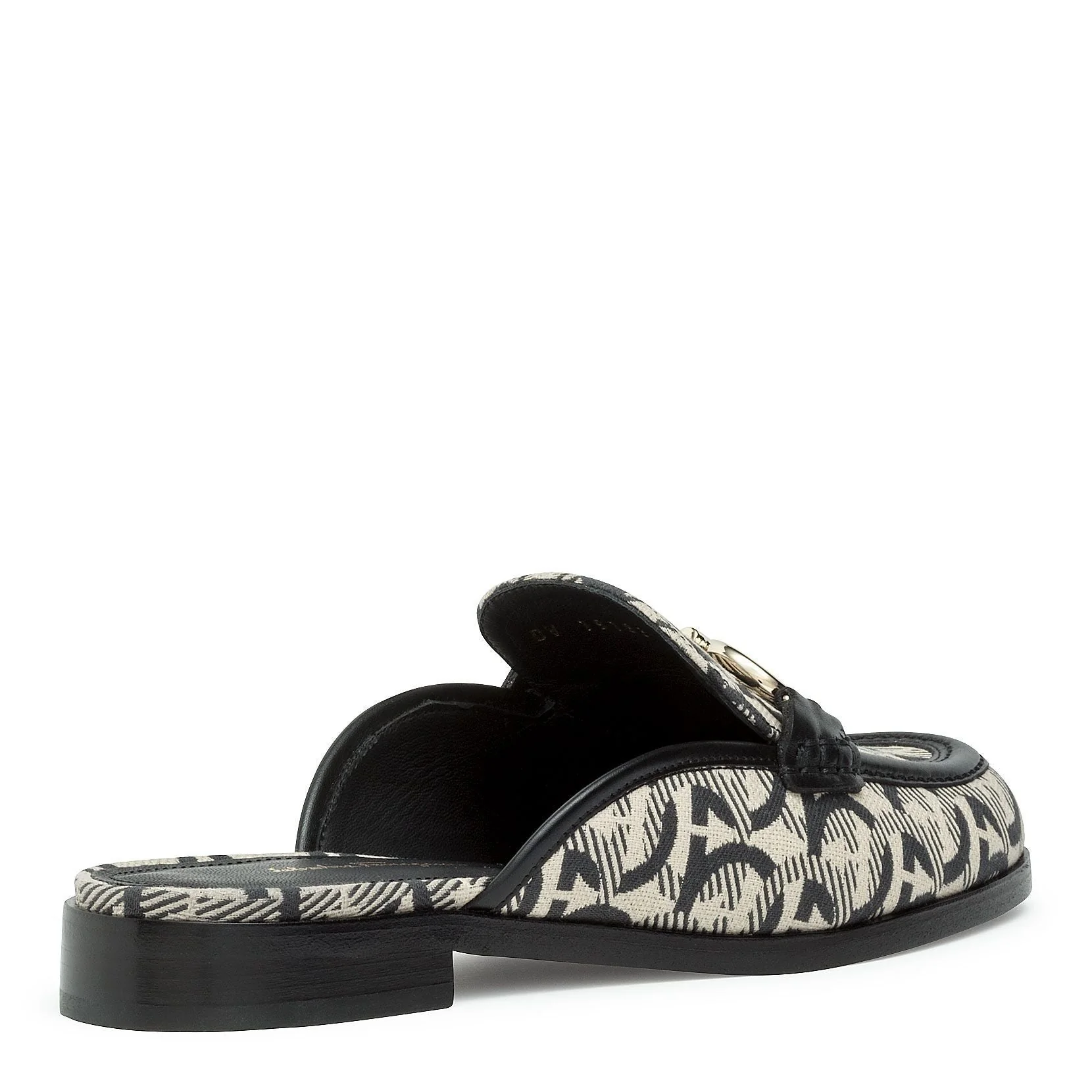 Viggio T black jaquard gancini mules - Image 3