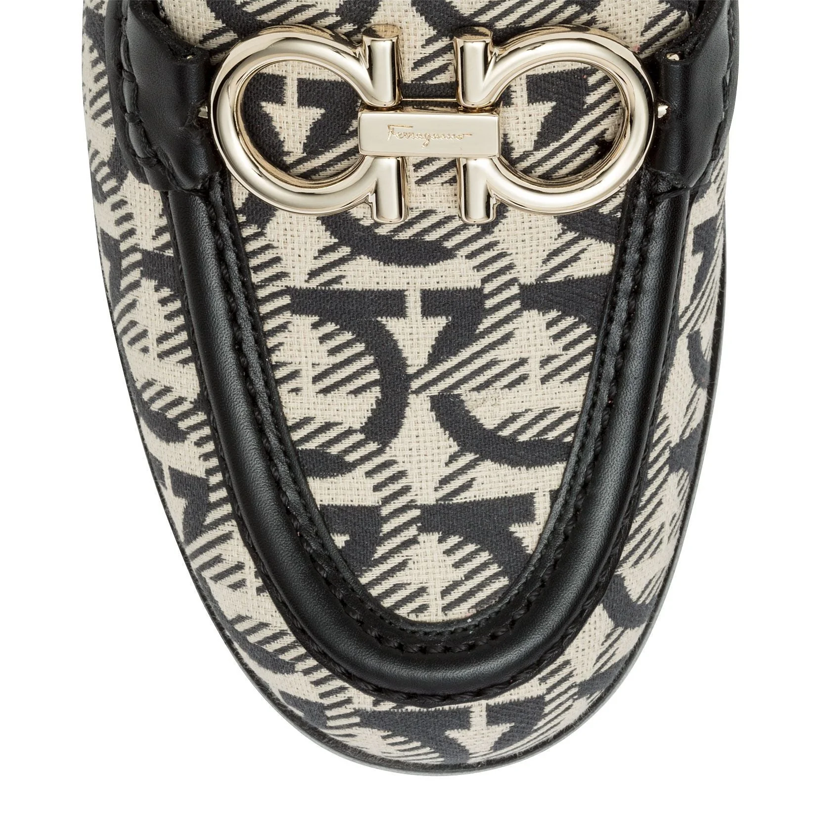 Viggio T black jaquard gancini mules - Image 4