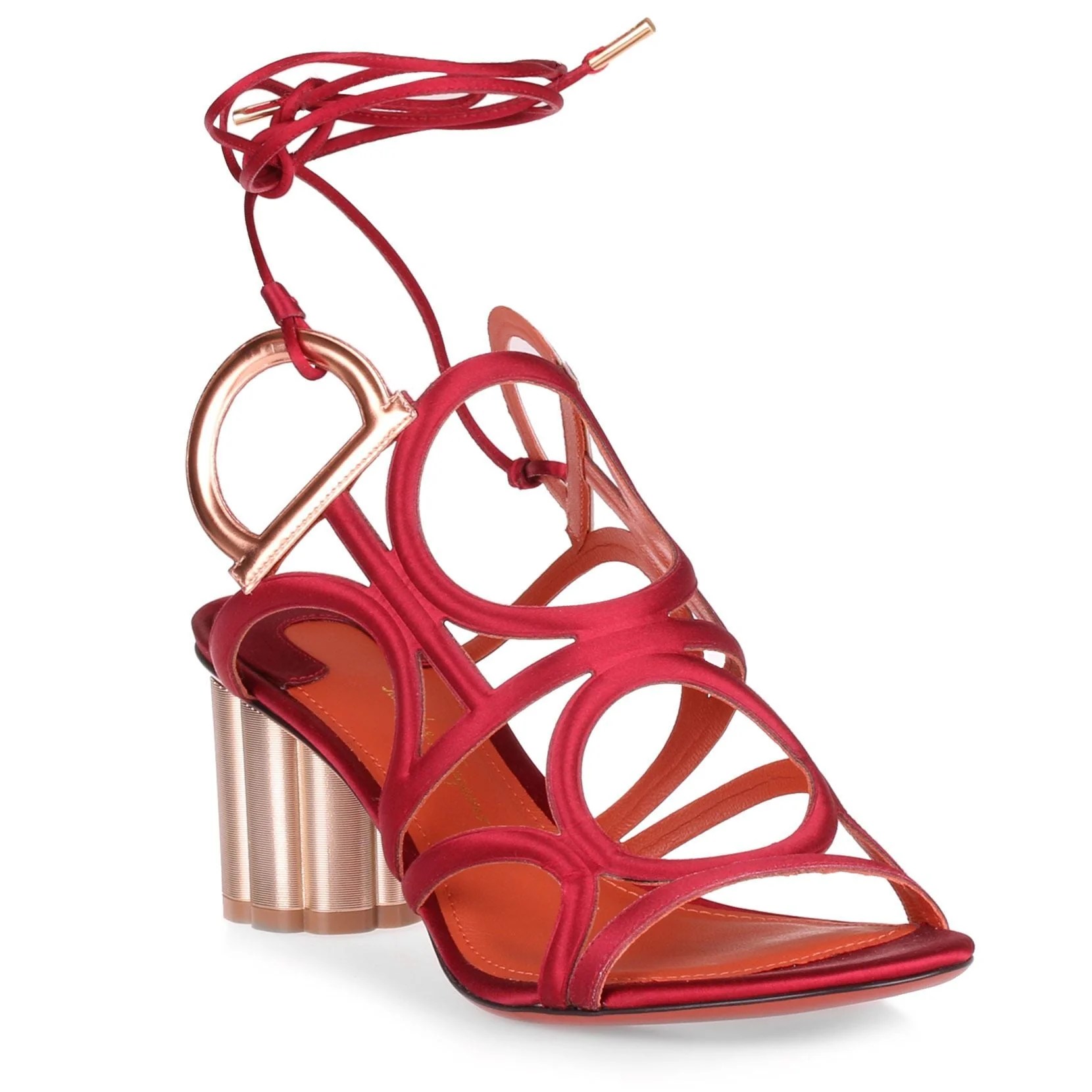 Vinci 55 red satin sandals - Image 2