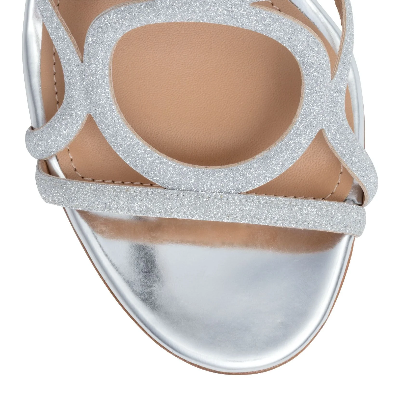 Vinci 55 silver glitter sandals - Image 4
