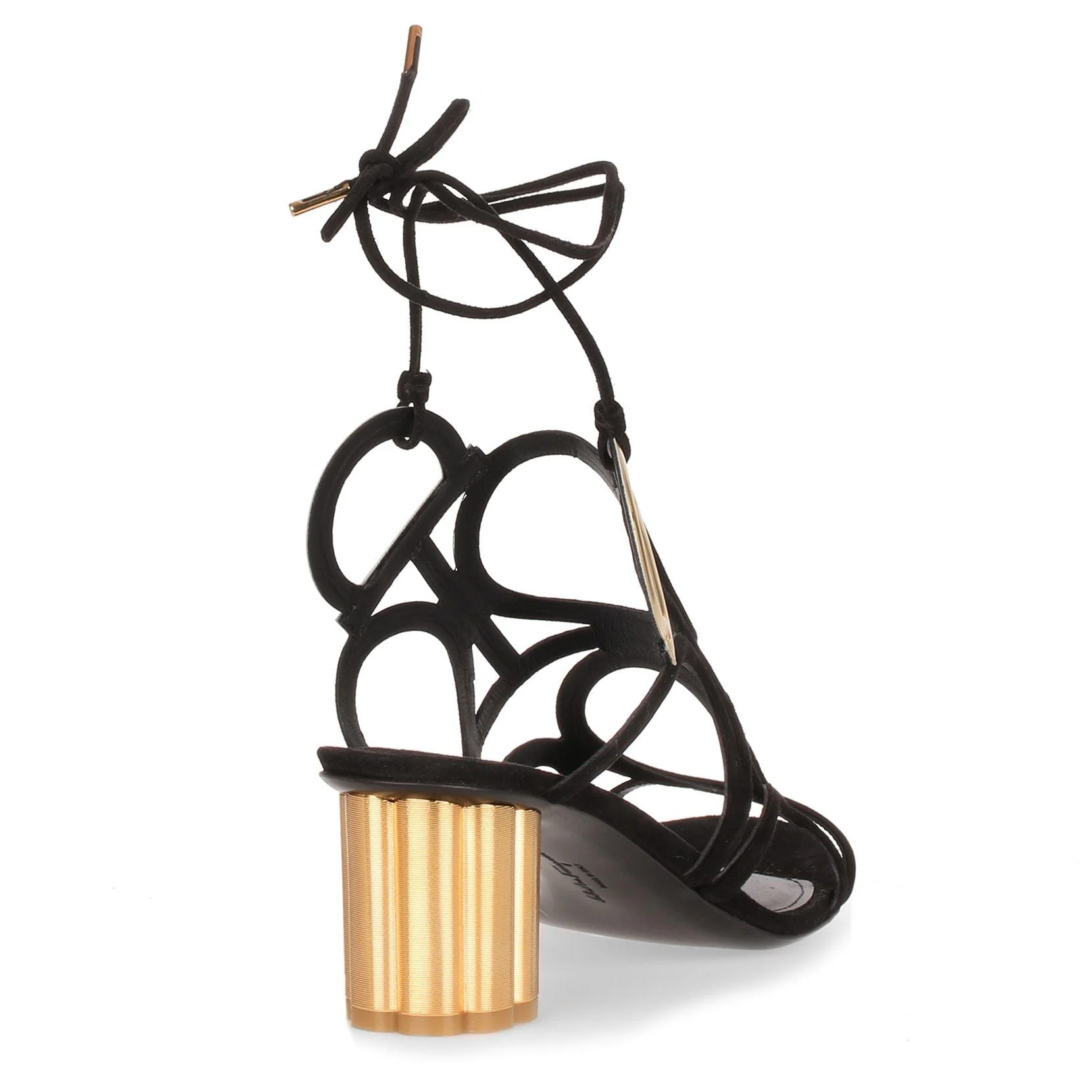 Vinci 55 Suede Black Sandal - Image 3