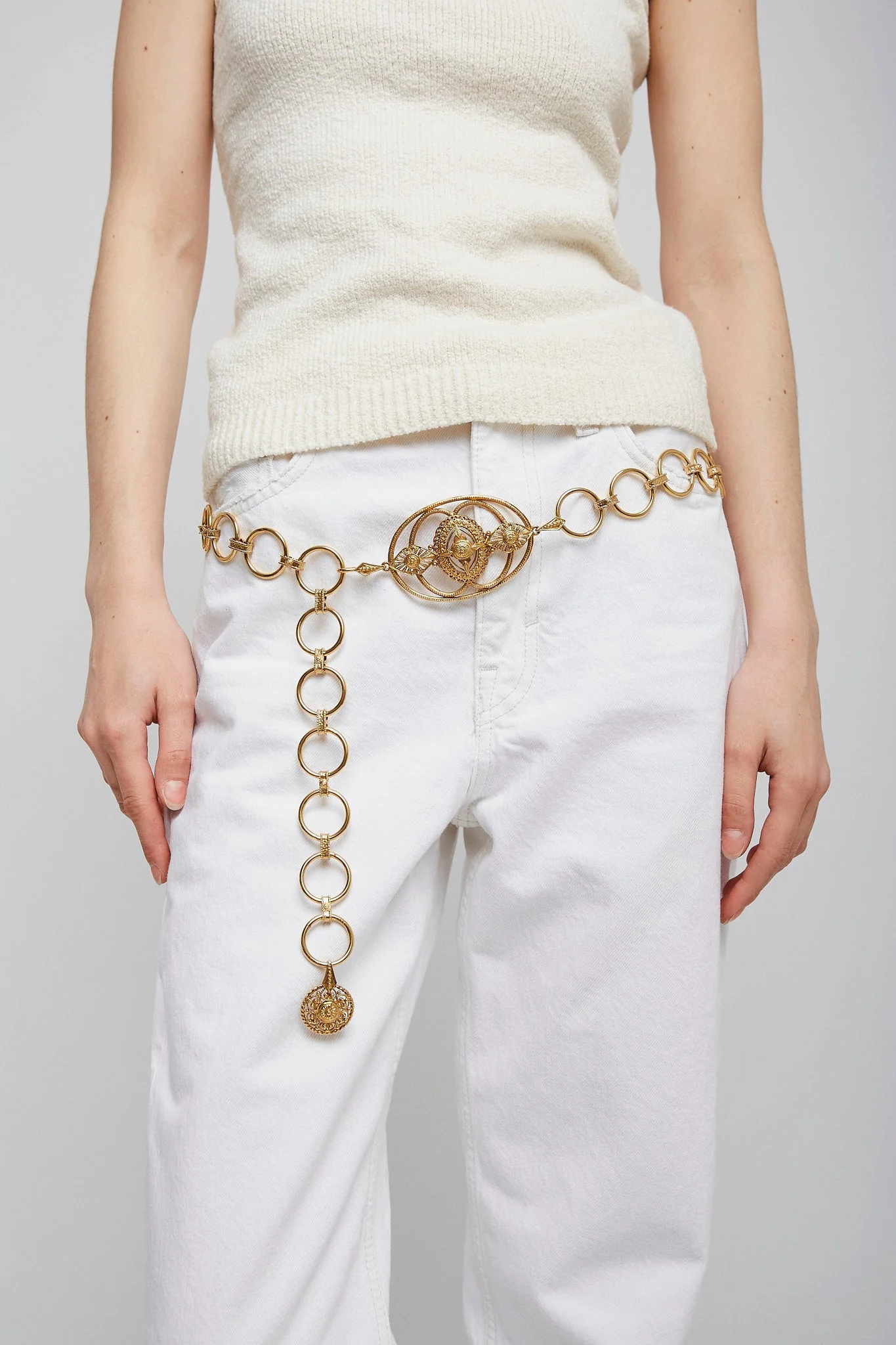 Vintage jewel gold belt - Image 2
