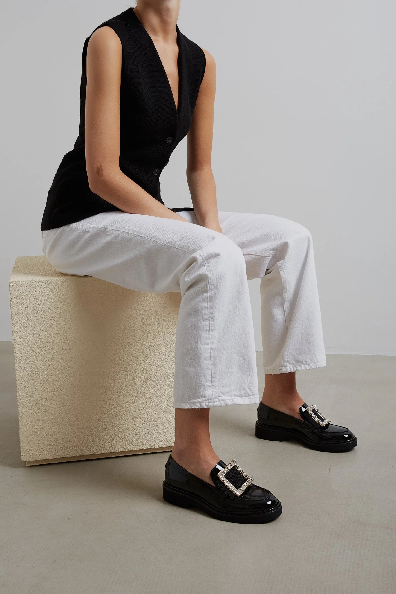 Viv Rangers black patent loafers - Image 2