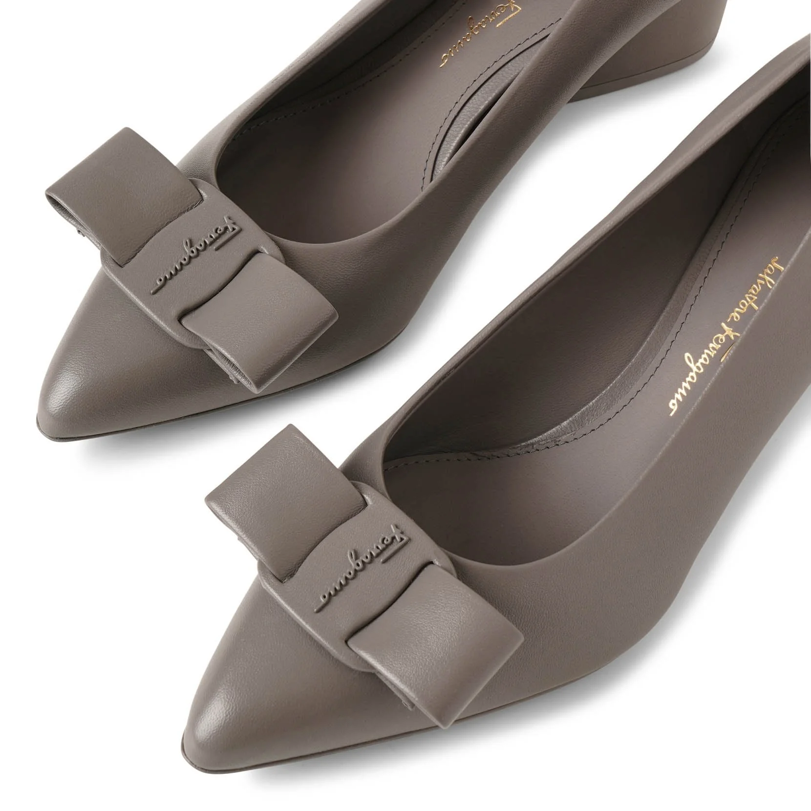 Viva 55 sparrow grey leather pumps - Image 5