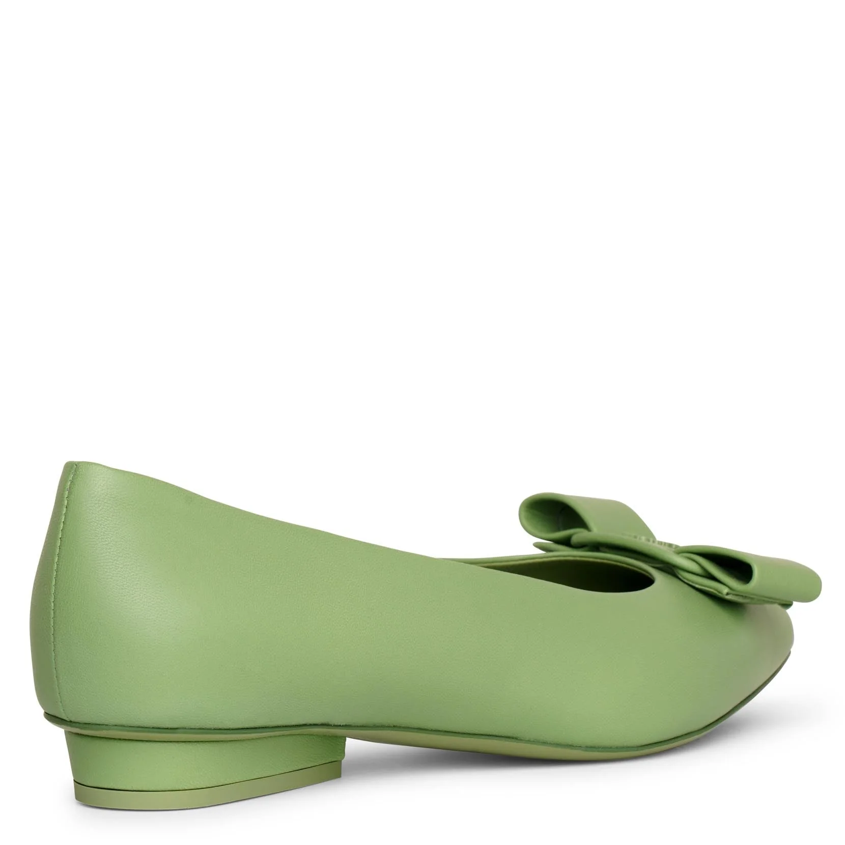 Viva hedren green leather flats - Image 3
