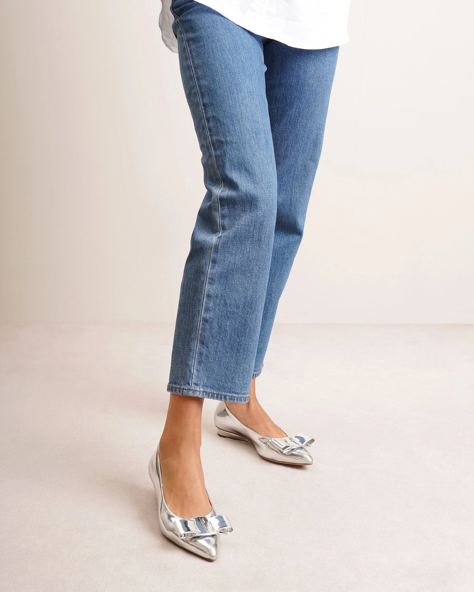 Viva silver specchio ballet flats - Image 2