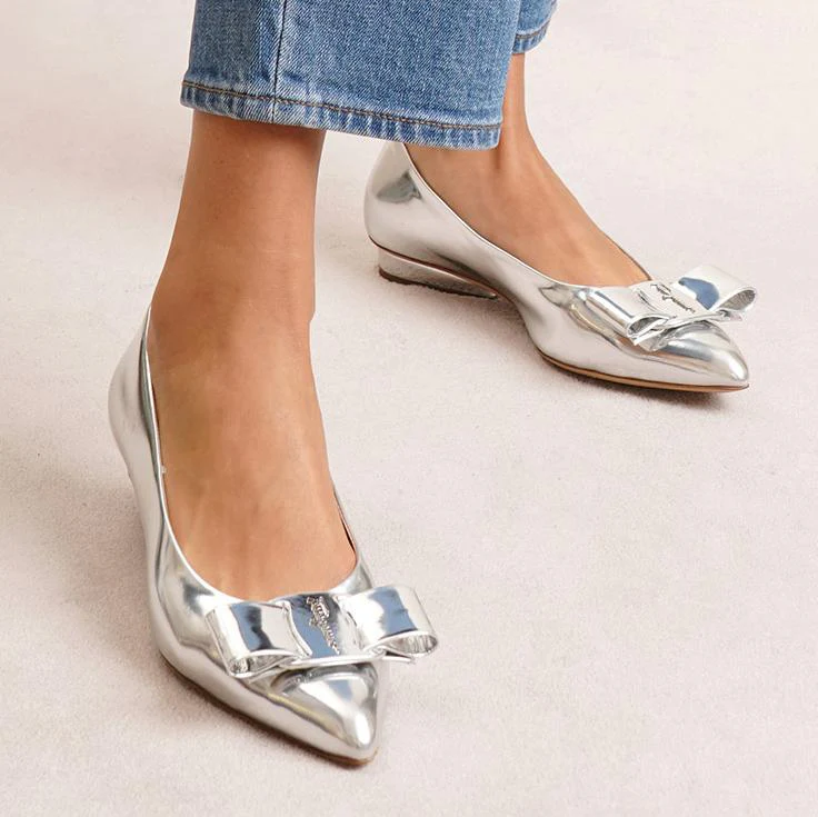 Viva silver specchio ballet flats - Image 6