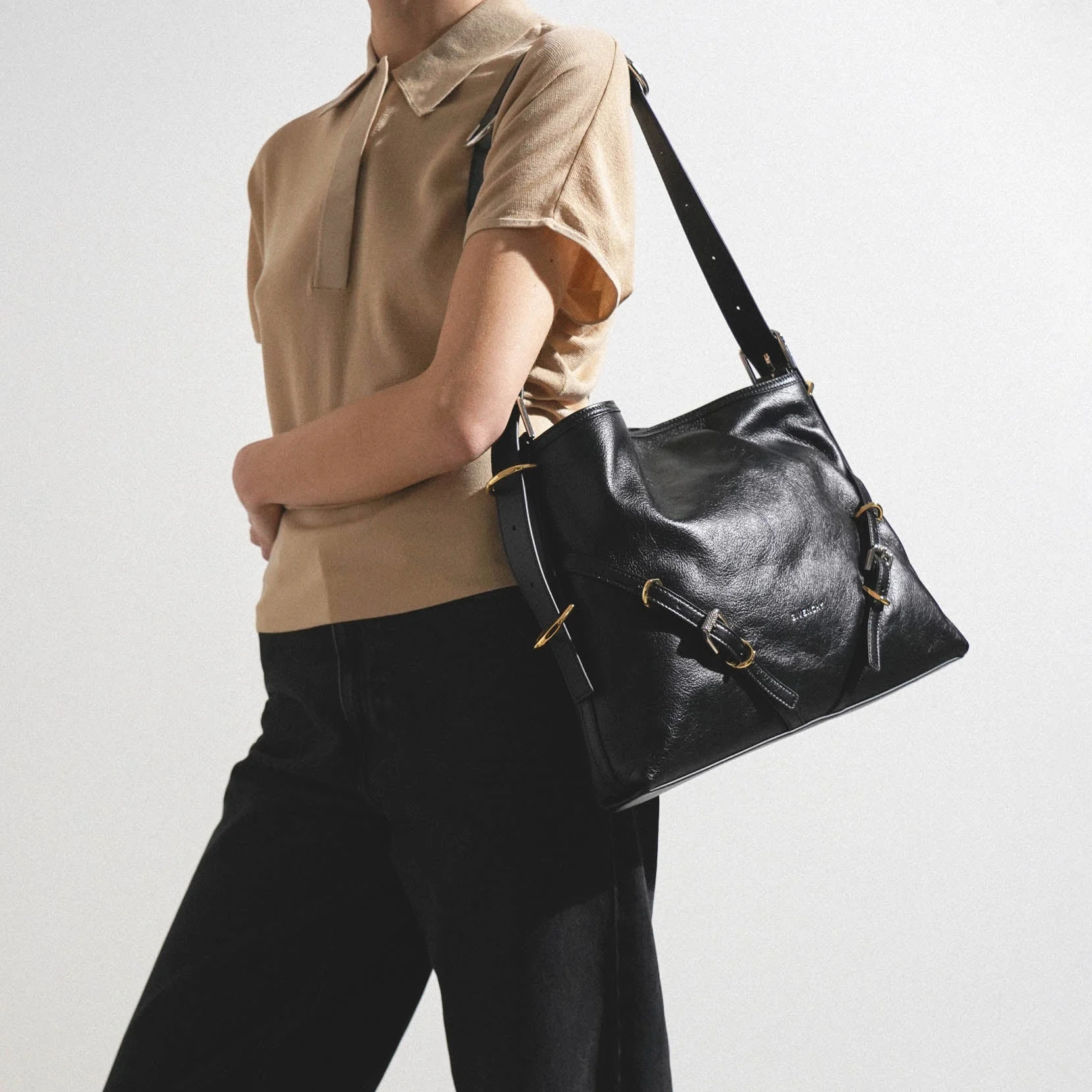 Voyou medium black shoulder bag - Image 6