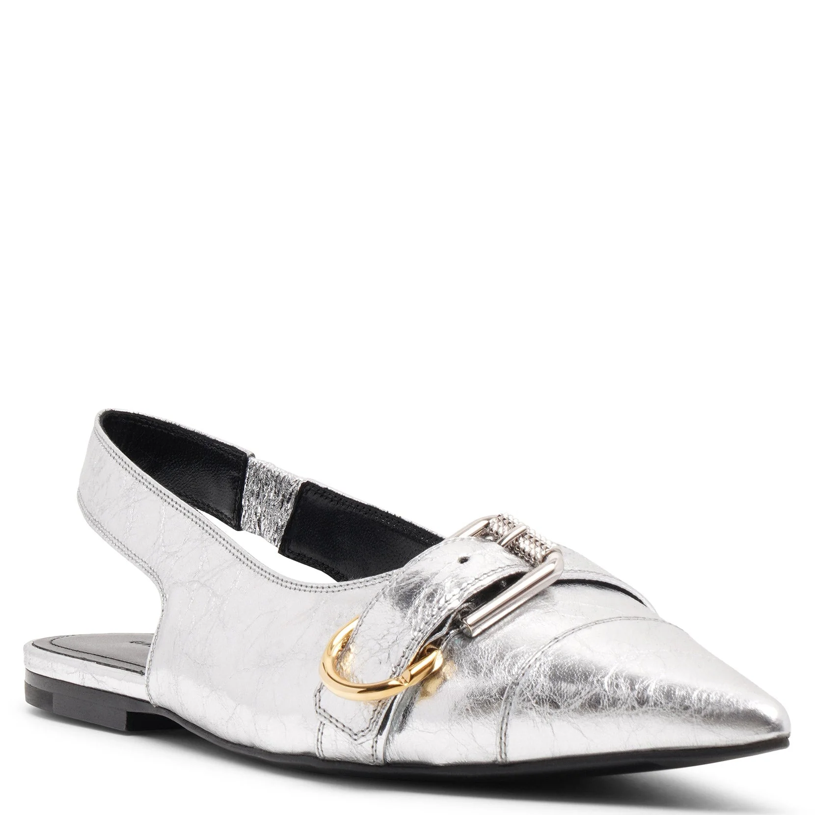 Voyou silver slingback flats - Image 3