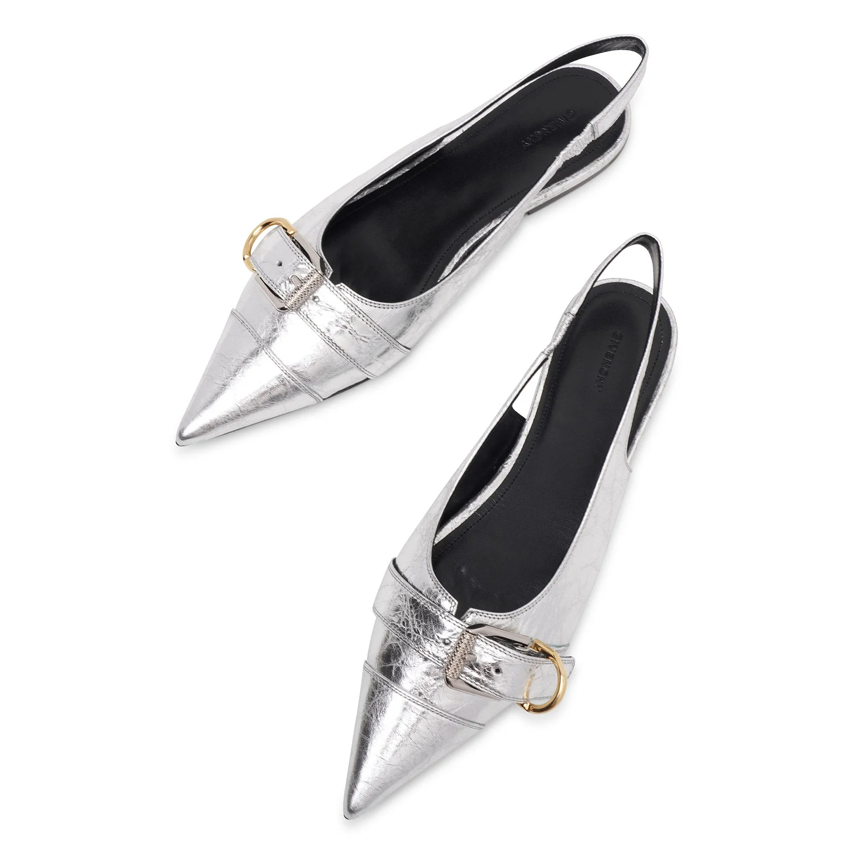 Voyou silver slingback flats - Image 5