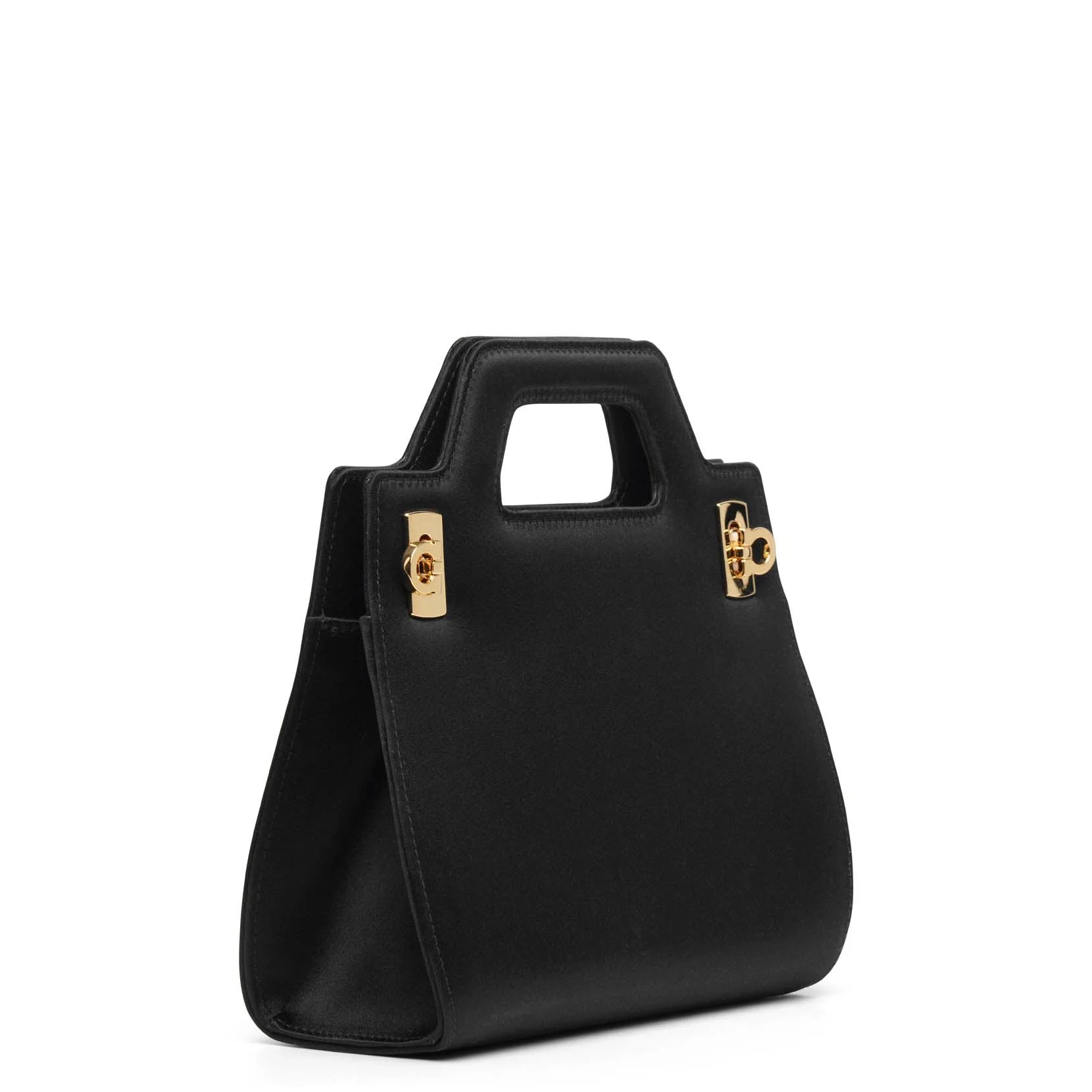 Wanda mini black satin bag - Image 3