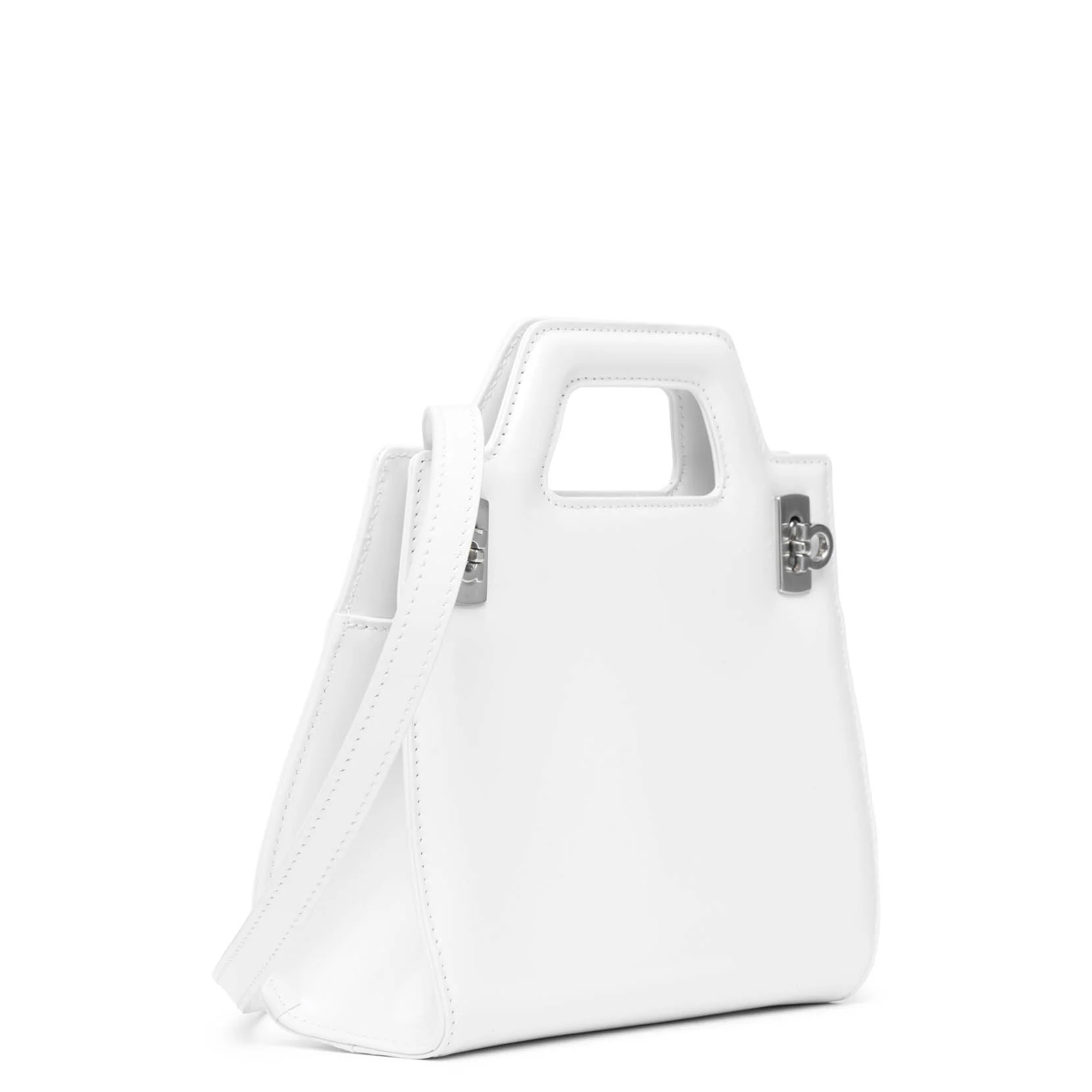 Wanda mini white leather bag - Image 3