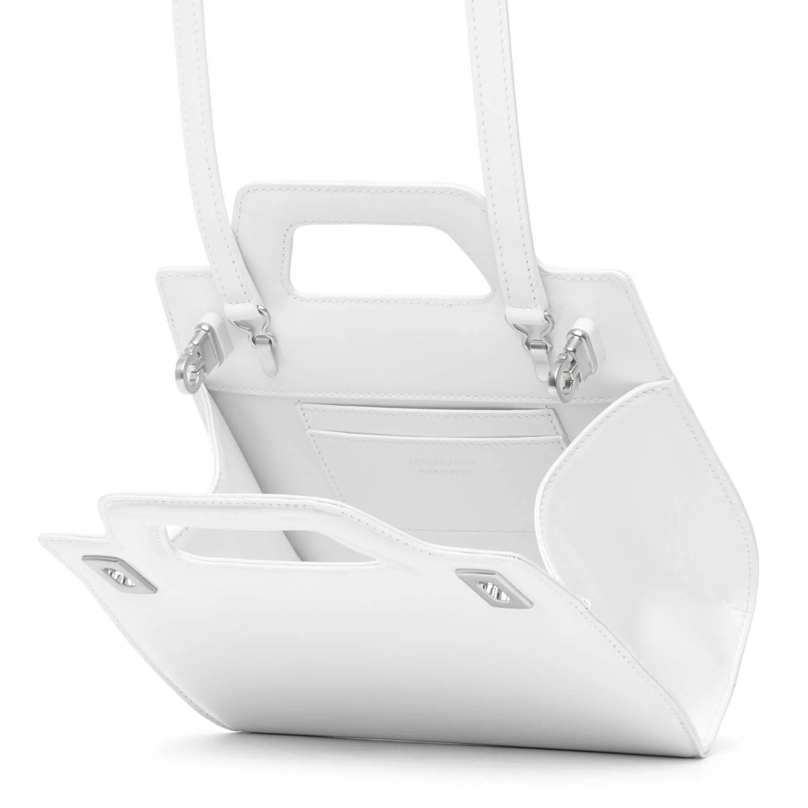 Wanda mini white leather bag - Image 6