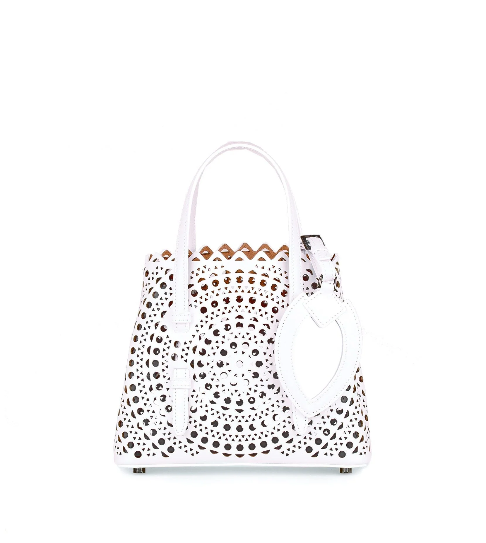 White leather cut-out mini bag - Image 3