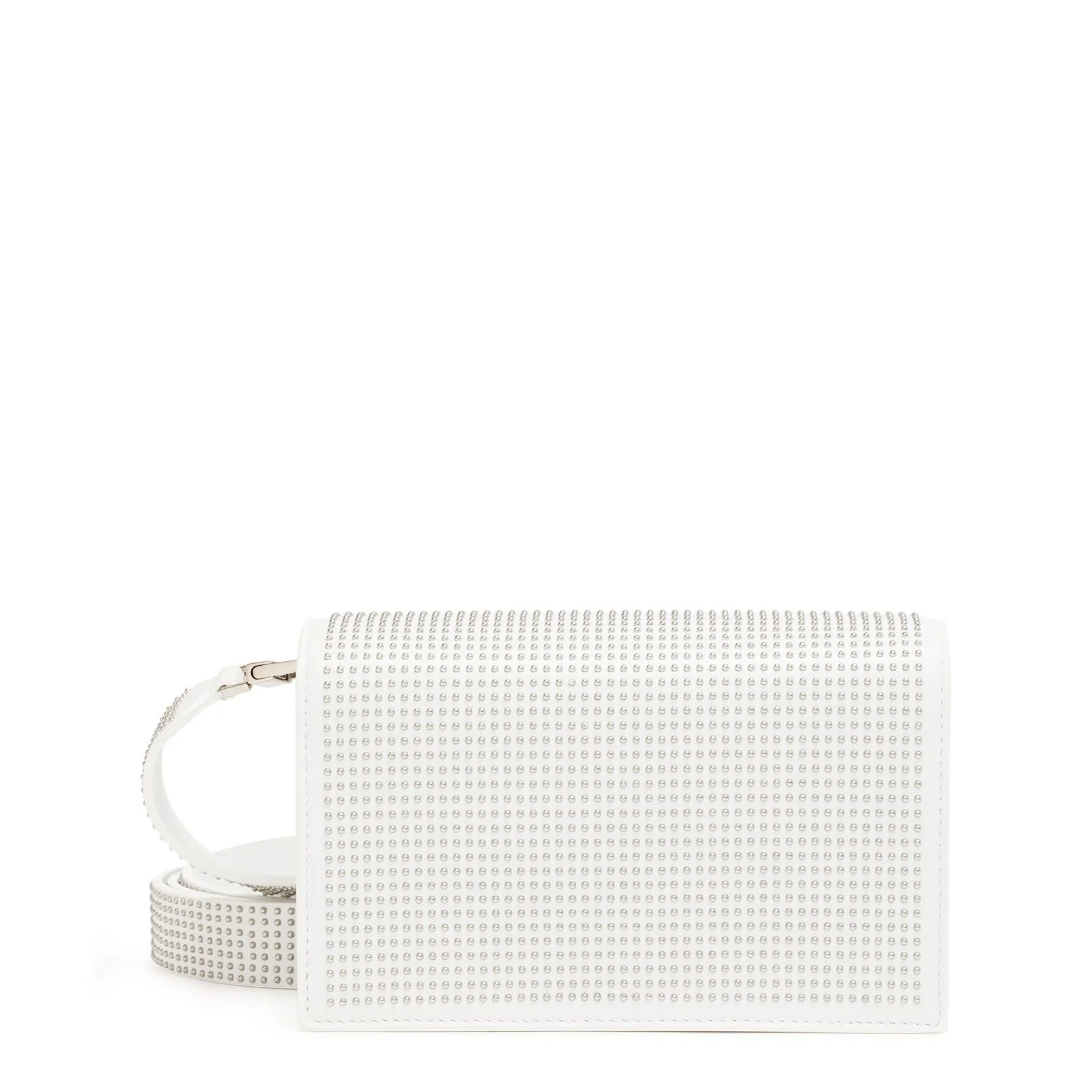 White leather studded cross-body bag - Image 3