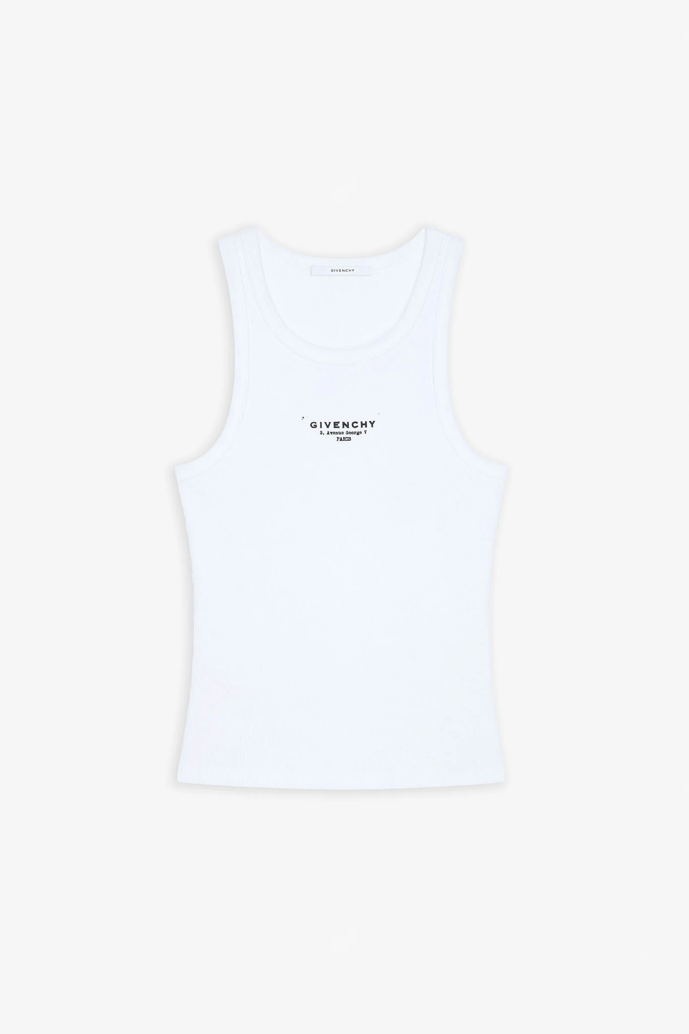 White logo tank top