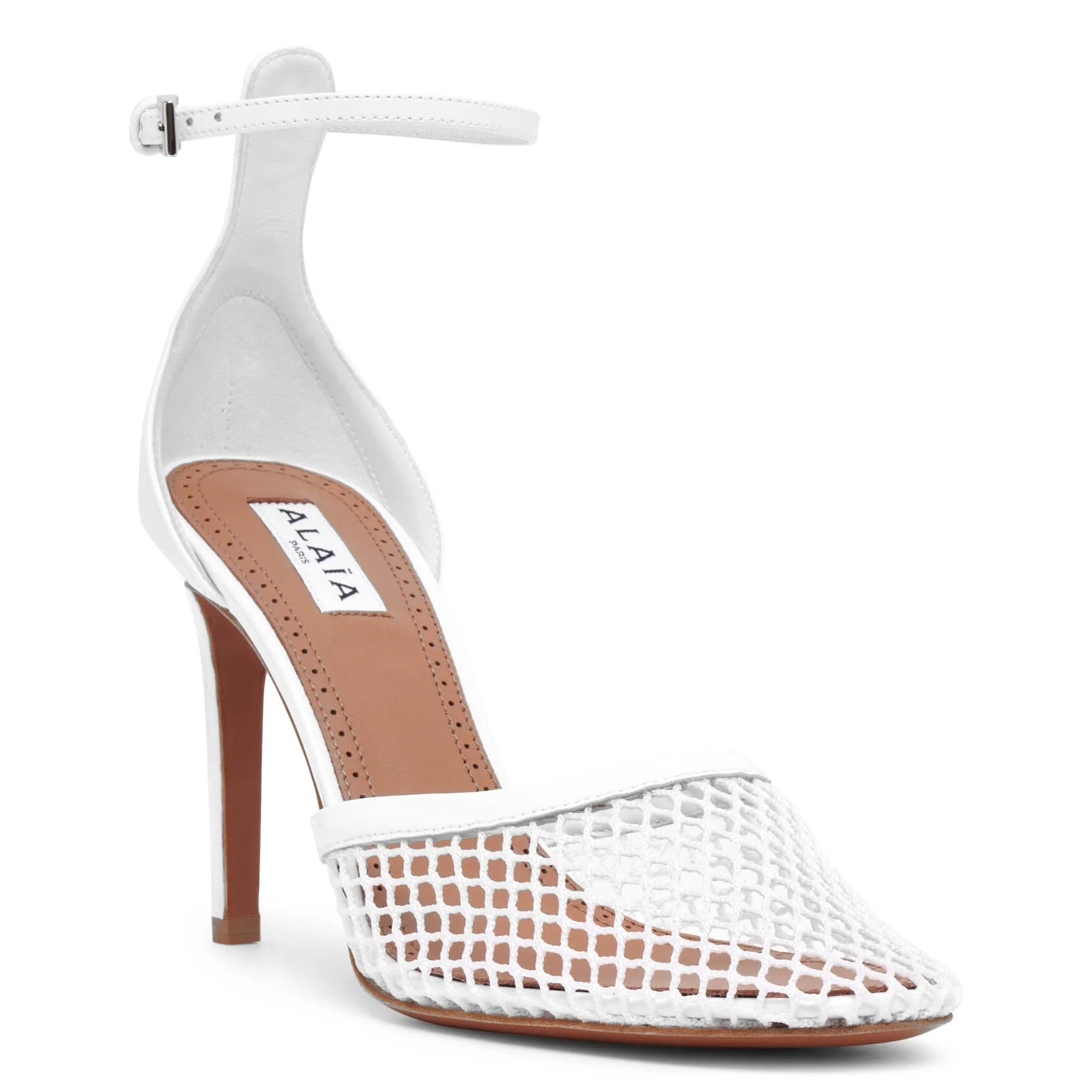 White mesh pumps - Image 3