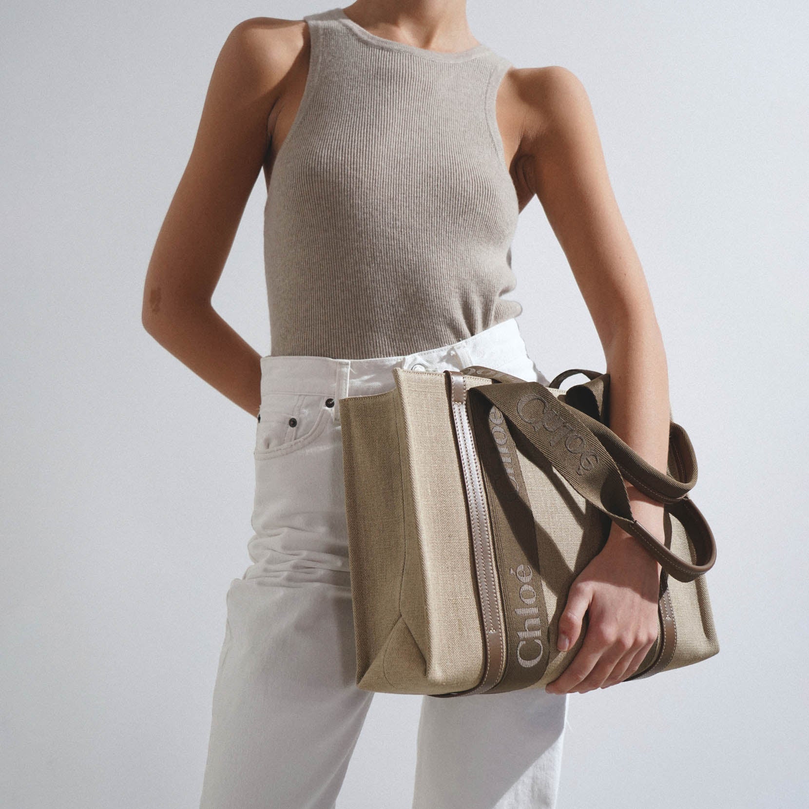Woody dark brown medium tote bag - Image 6
