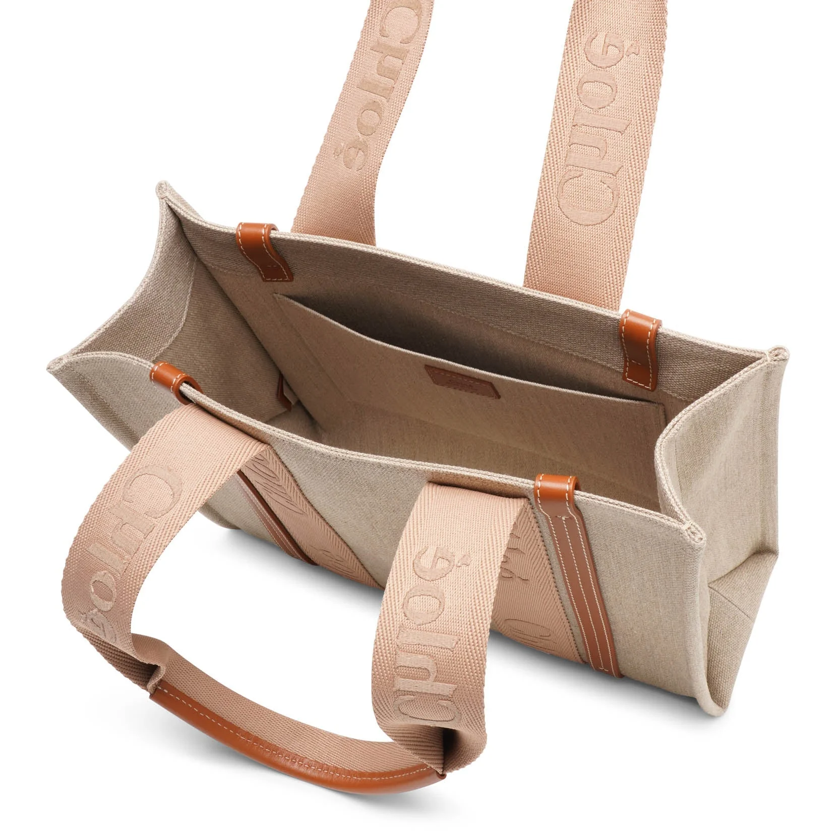 Woody medium beige canvas bag - Image 4