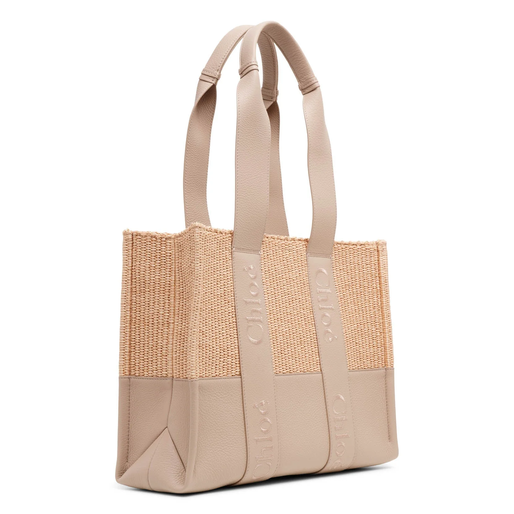 Woody medium beige leather bag - Image 3
