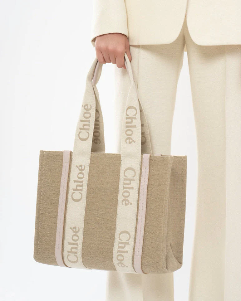 Woody medium light pink canvas bag - Image 2