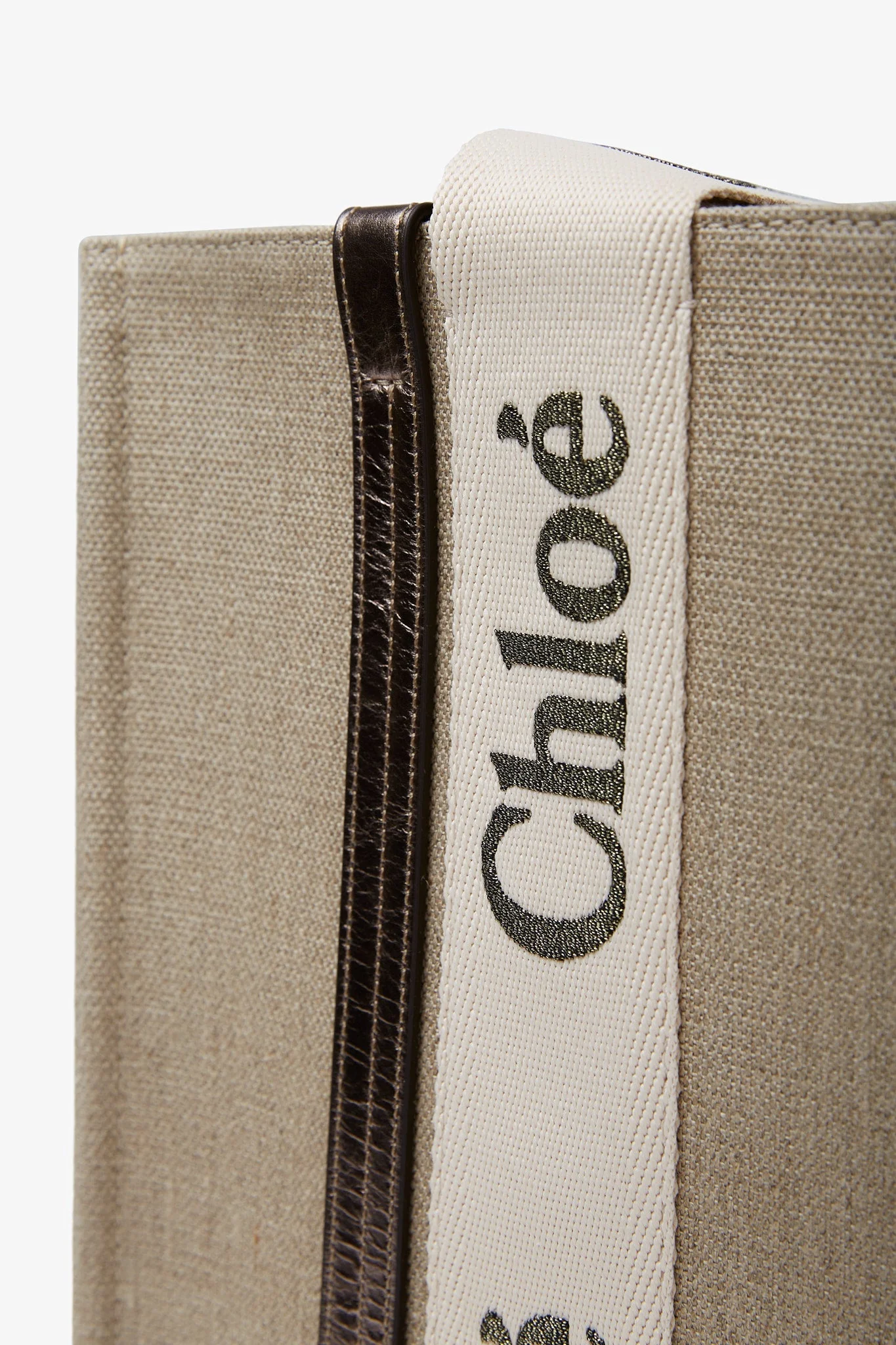 Woody medium shiny grey canvas bag - Image 5